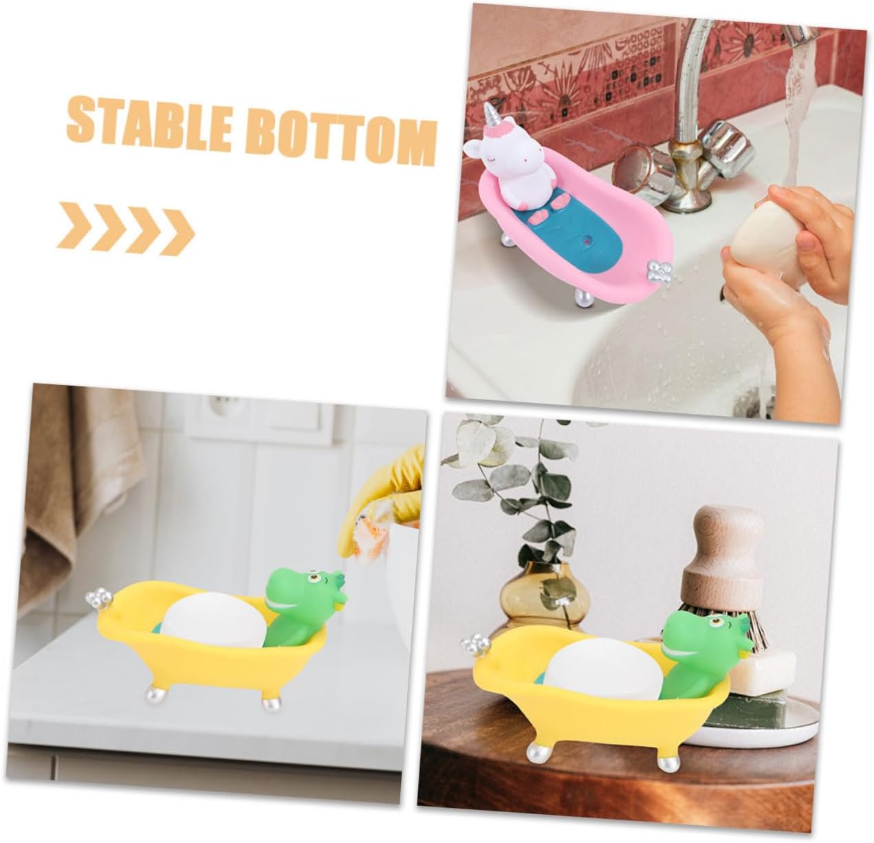 2pcs Cute Cartoon Animal Soap Holder for Bathroom Fun