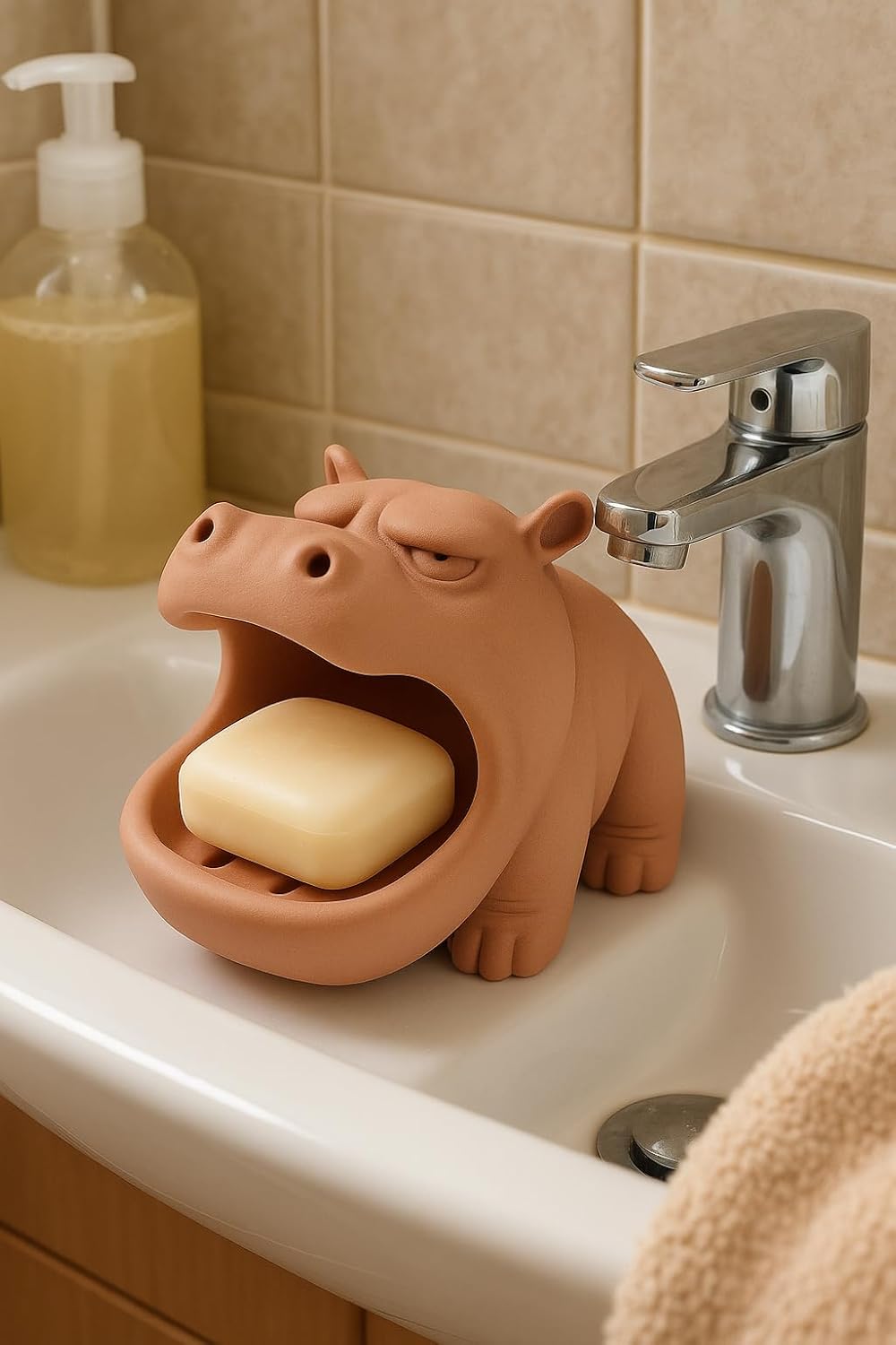 Grumpy Hippo 2 SOAP DISH