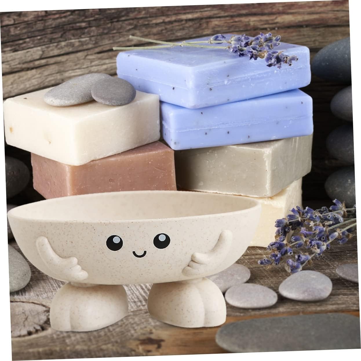 2pcs Cartoon Soap Holder with Drainage for Bathroom