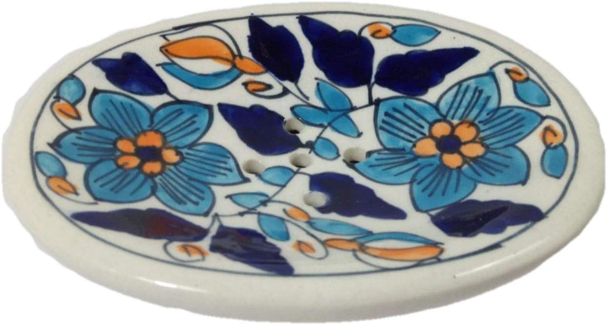 Handicraft Ceramic Soap Dish Multicolor Modern Elegant Design