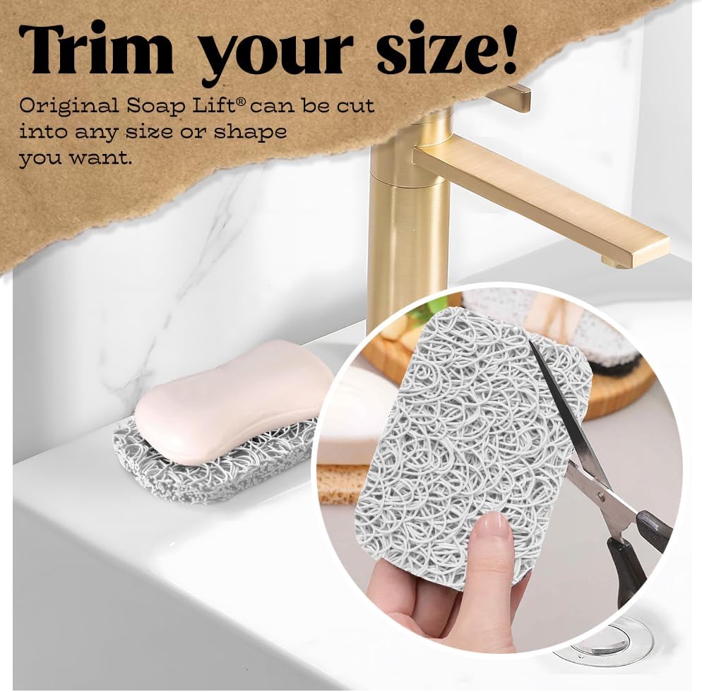 -flexible self-draining bar soap holder 2-pack