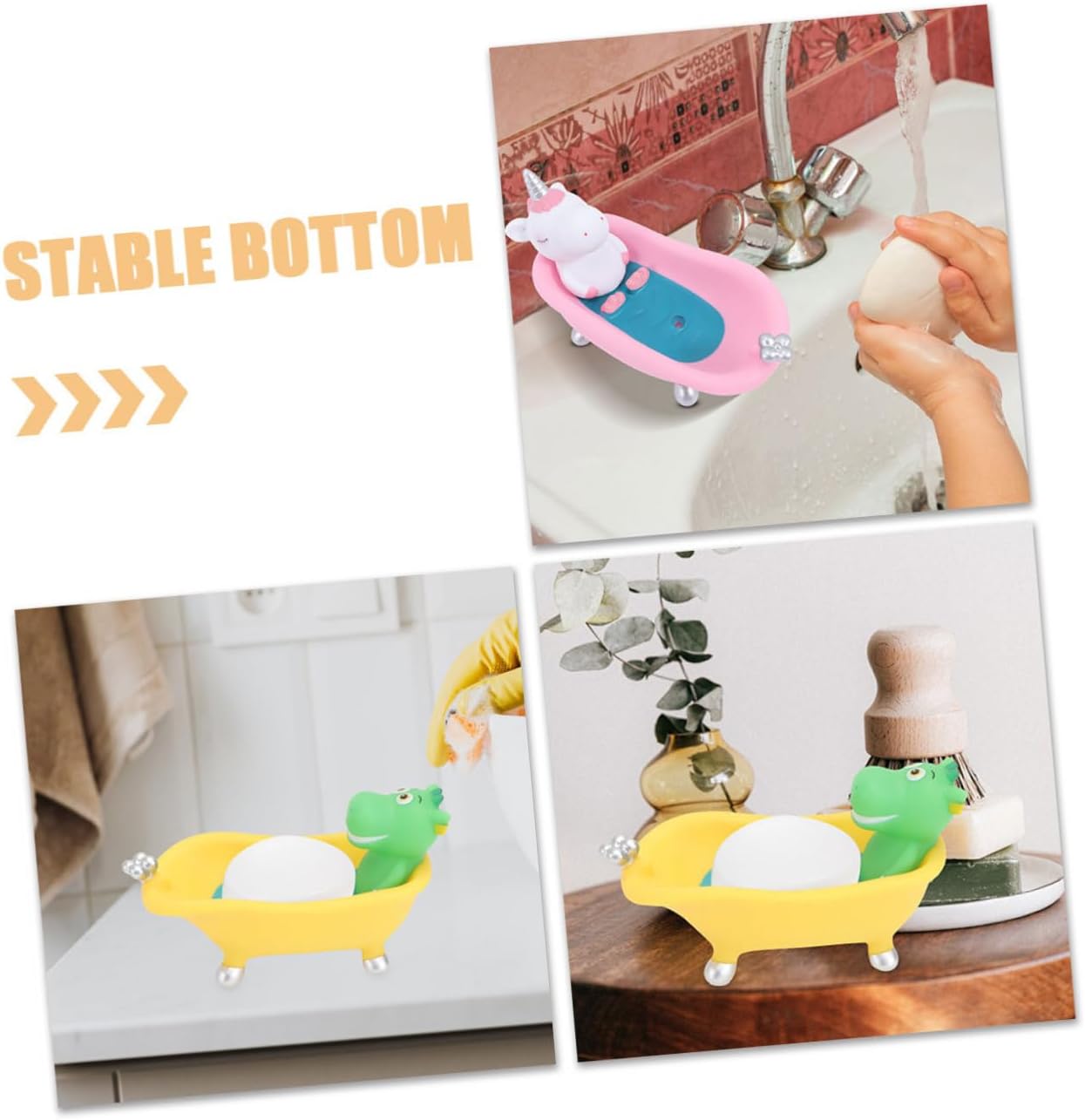 2pc Cute Cartoon Animal Soap Holder