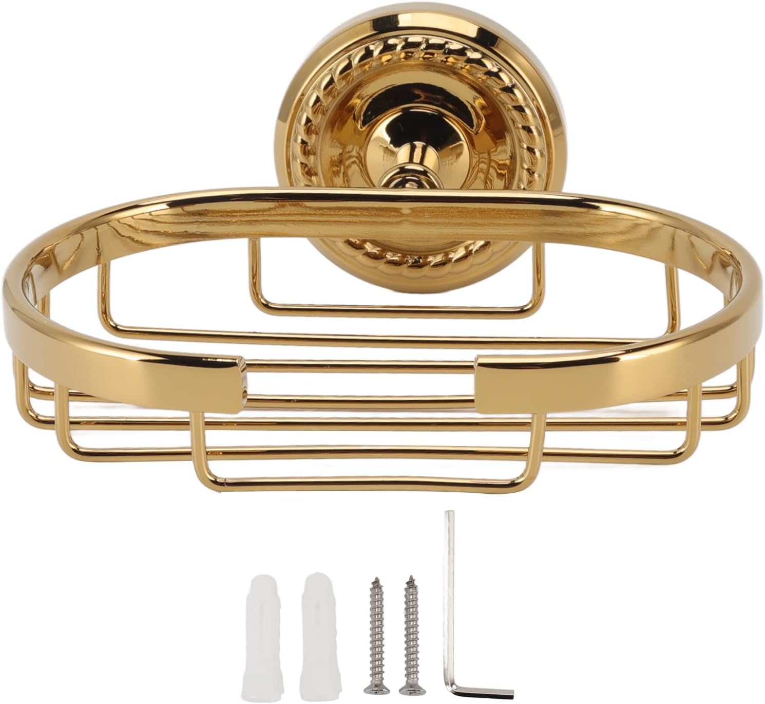 Fafeicy Metal Soap Holder Self-Draining Wall-Mounted
