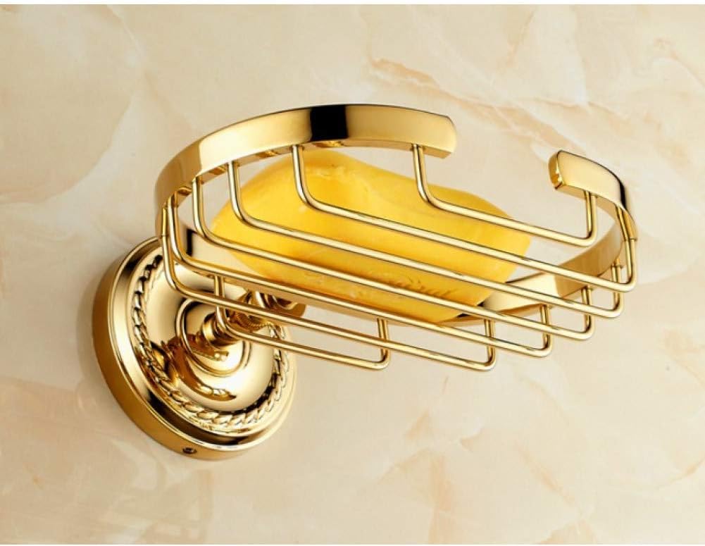 _soap dish with polished gold finish