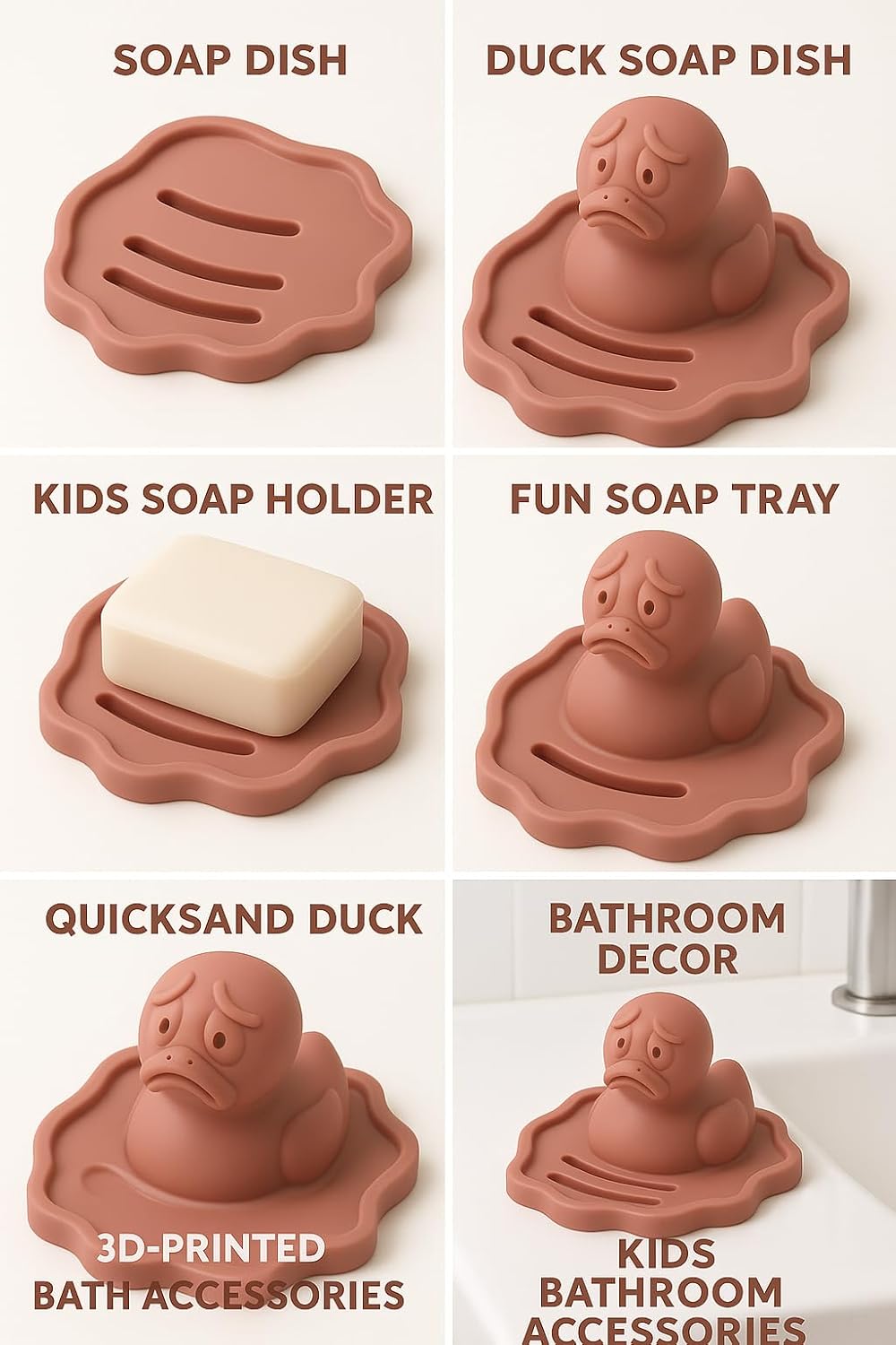 Adorable Quicksand Duck Soap Dish