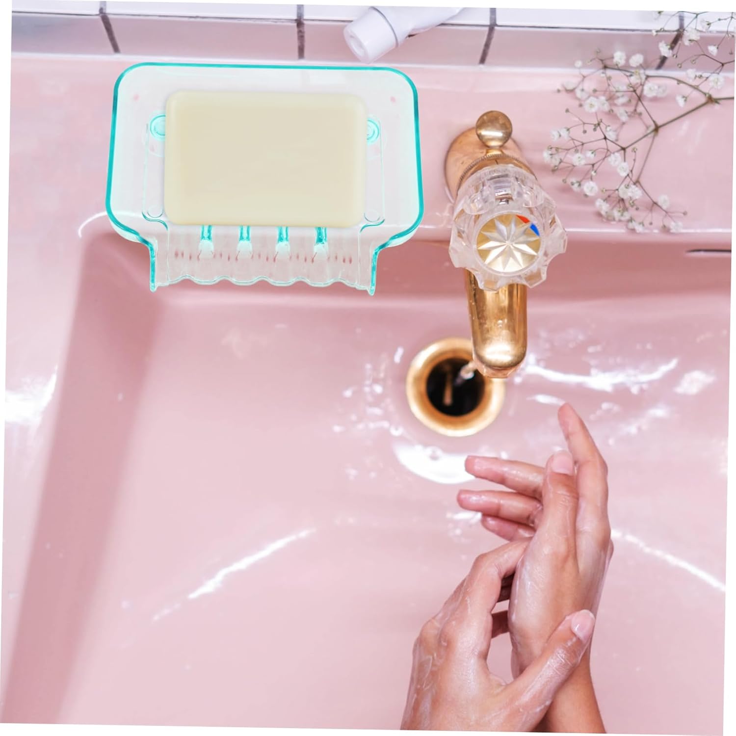Fixoshee Green Cup Kitchen Bath Soap Holder