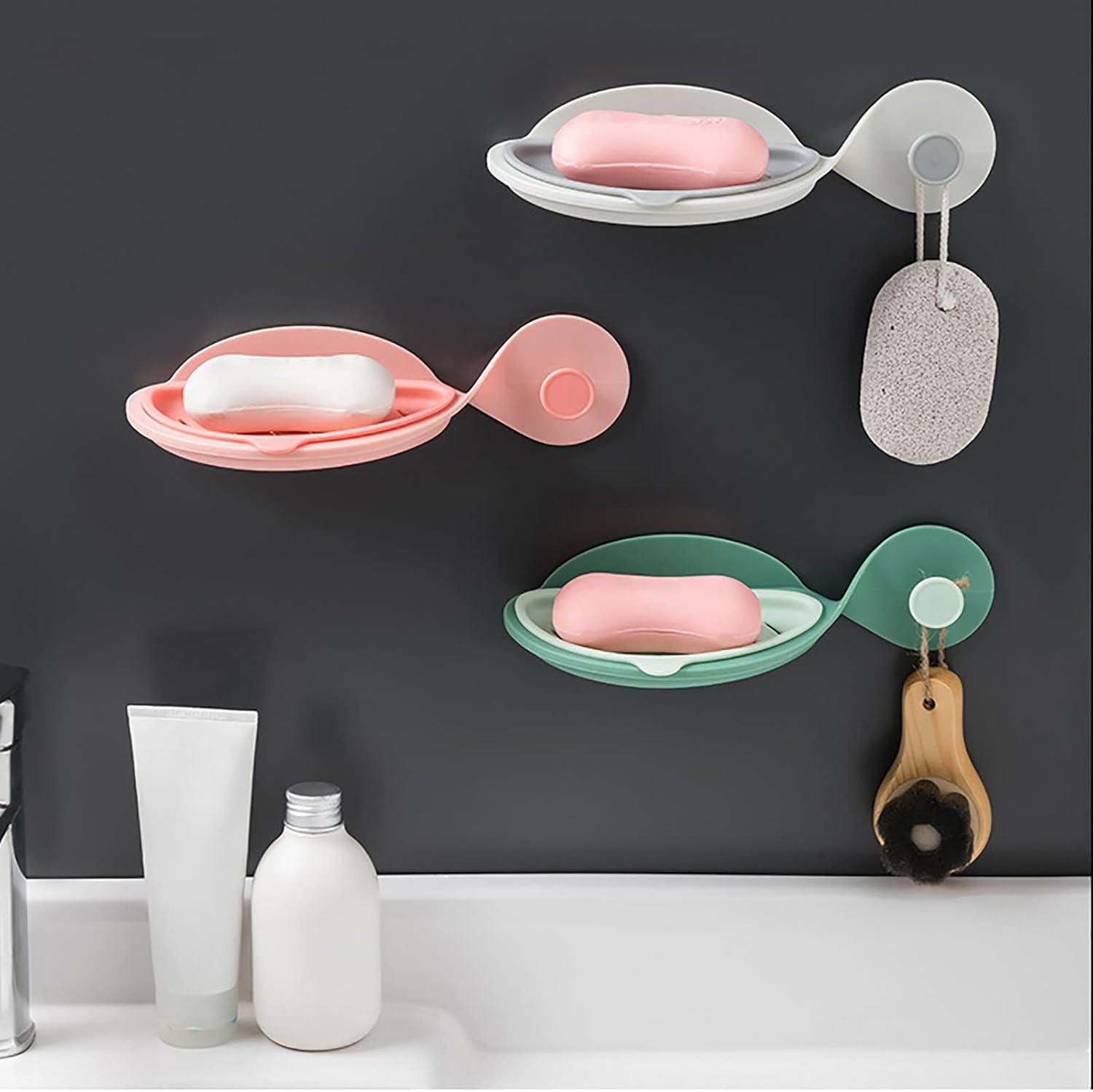 Cakina Folding Monkey Face Self-Draining Soap Rack for Kids in Bathroom
