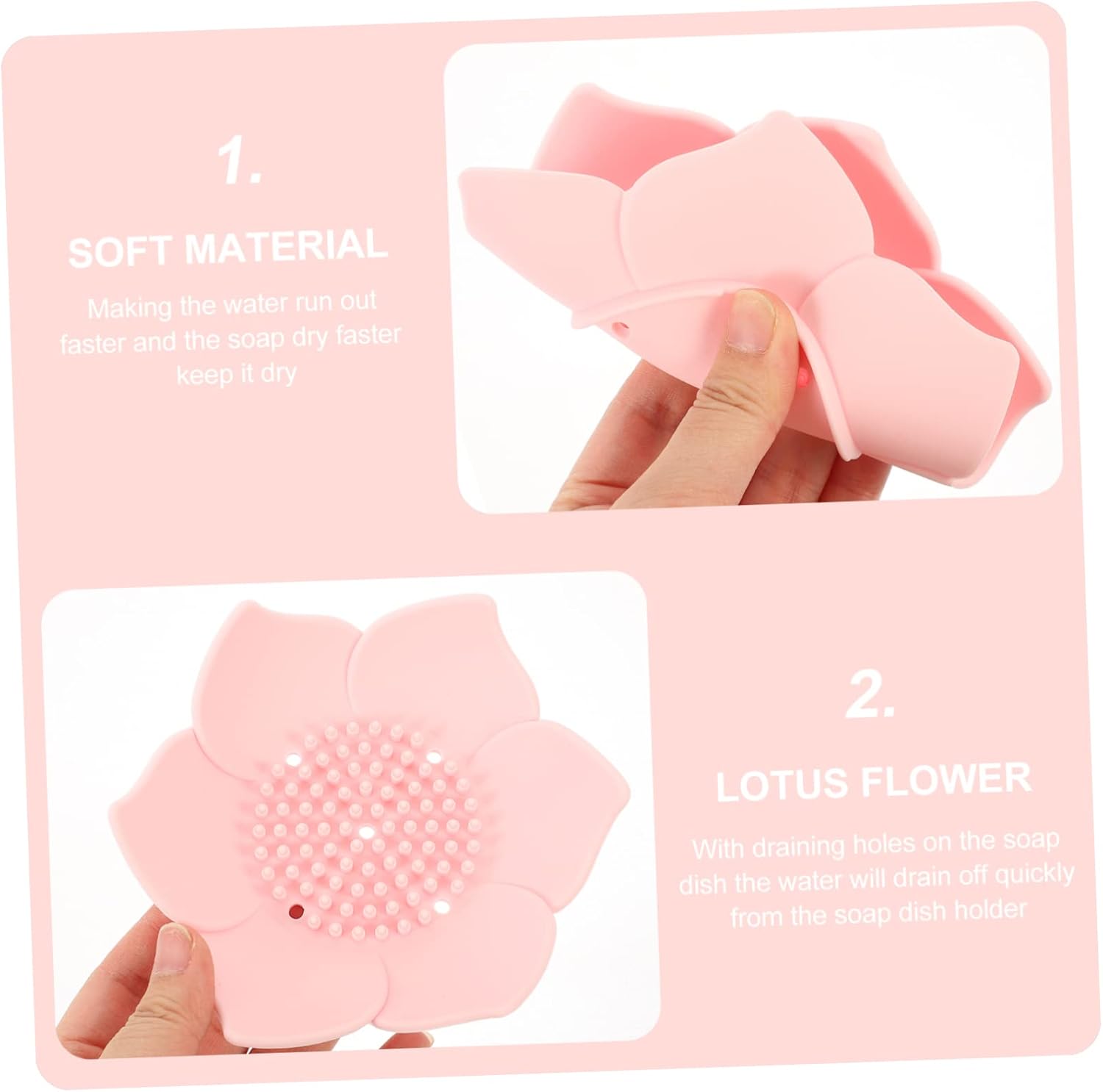 Two-Piece Silicone Flower Soap Organizer
