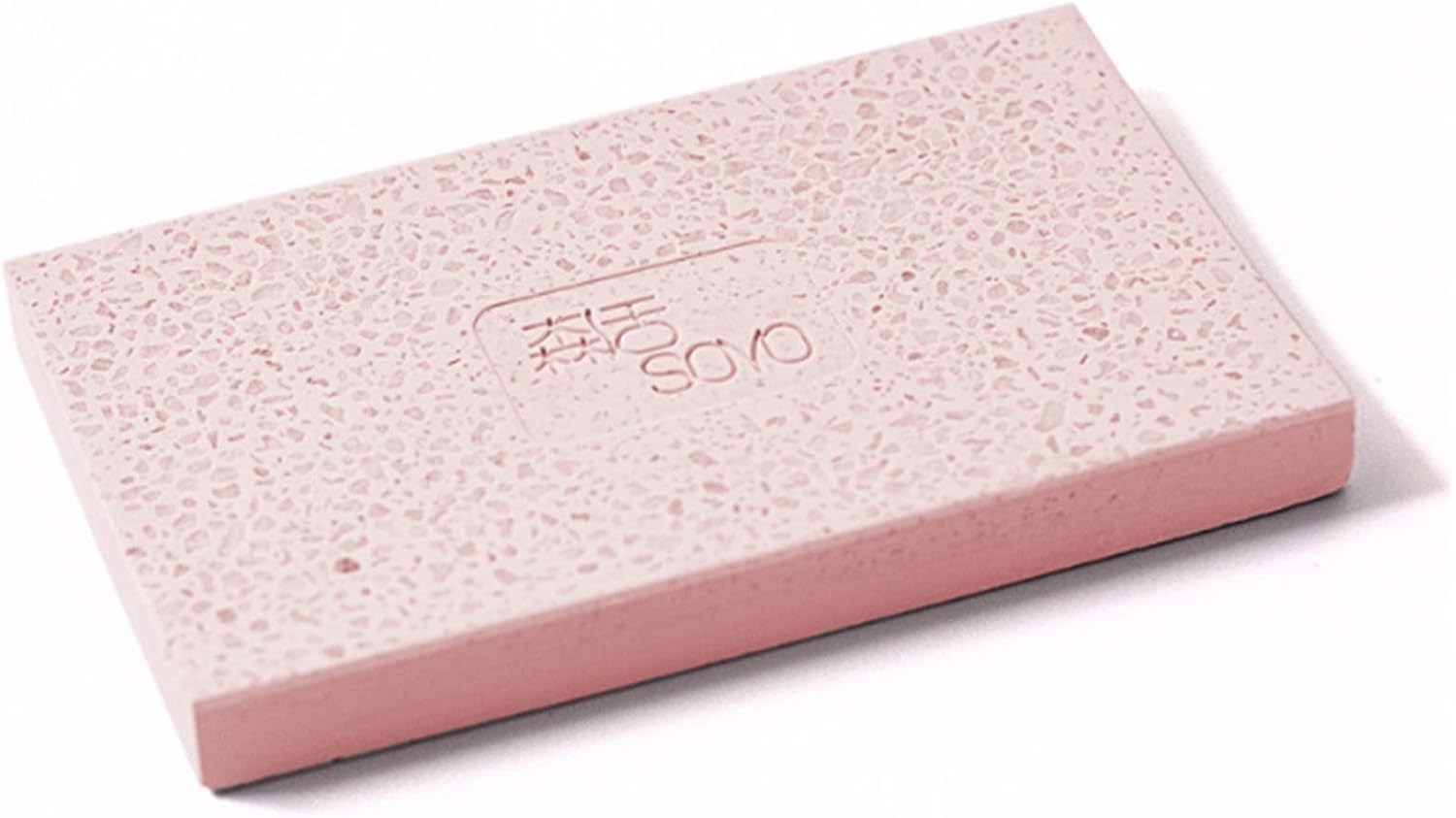 JUNMIN Diatomite Soap Dish Rectangle Pink