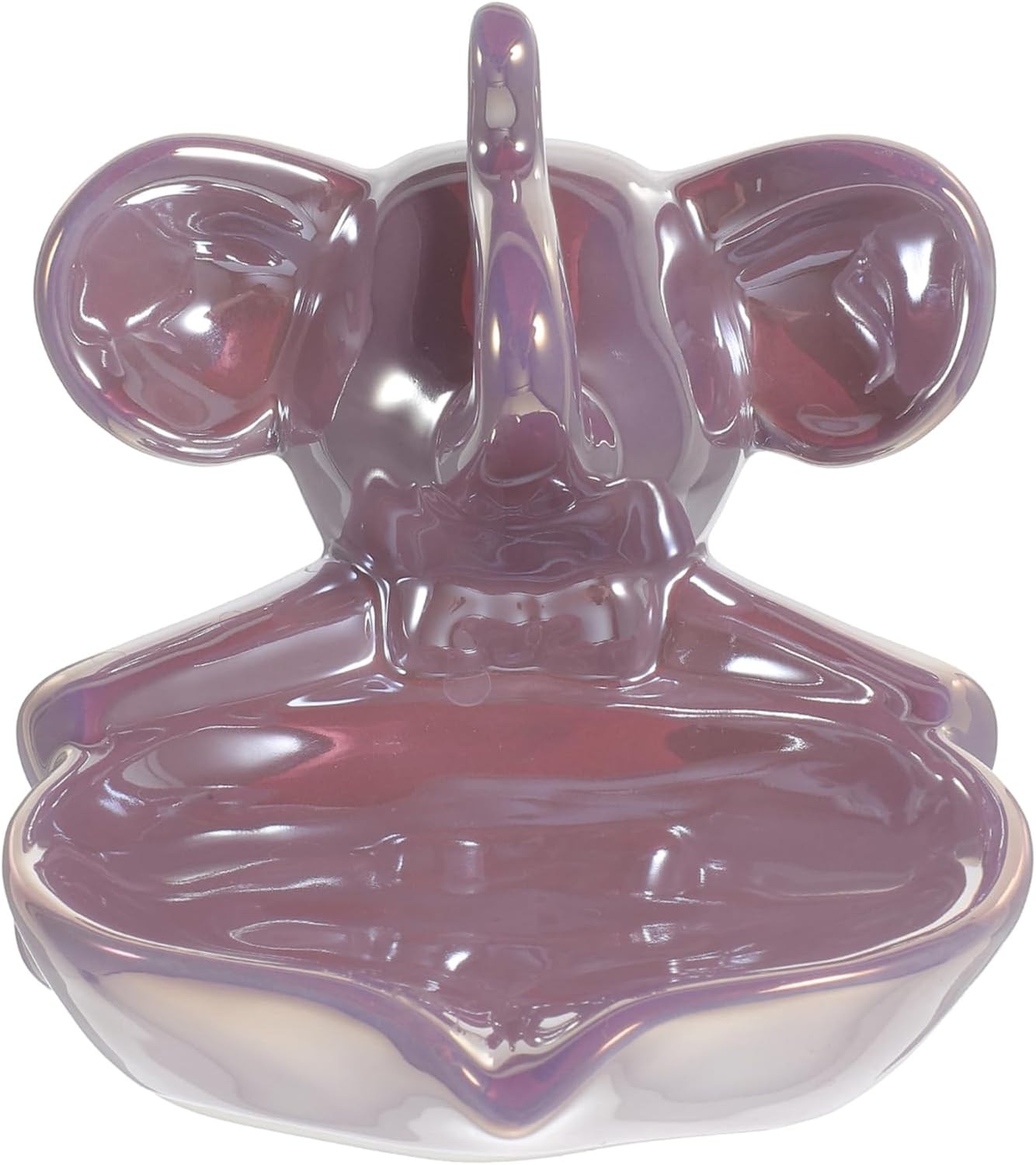 Adorable Ceramic Elephant Soap Dish Self-Draining Durable for Home Use