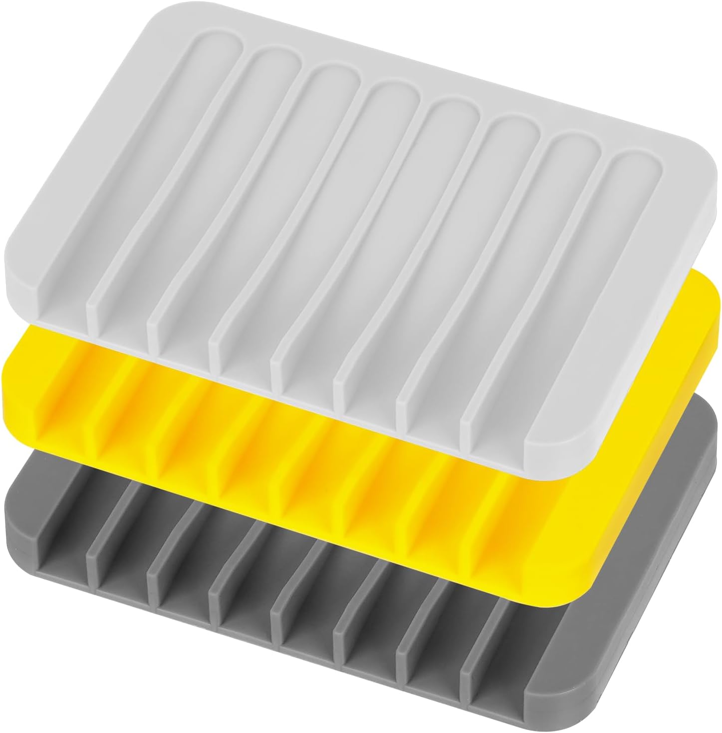 3-Piece Anti-Slip Soap Dish Set