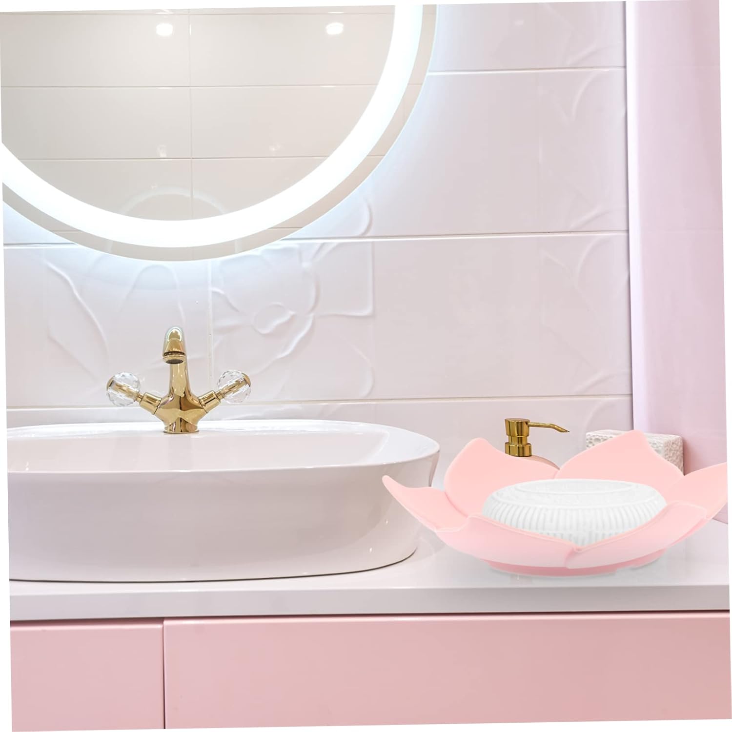 MAGICLULU Self-Draining Soap TrayBathroom Sink Organizer