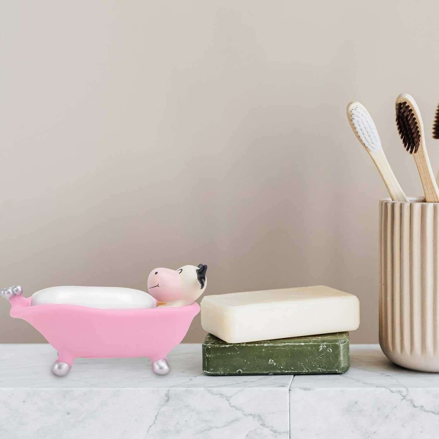 Kids Cartoon Soap Holder Bath Tray for Bathroom Counter
