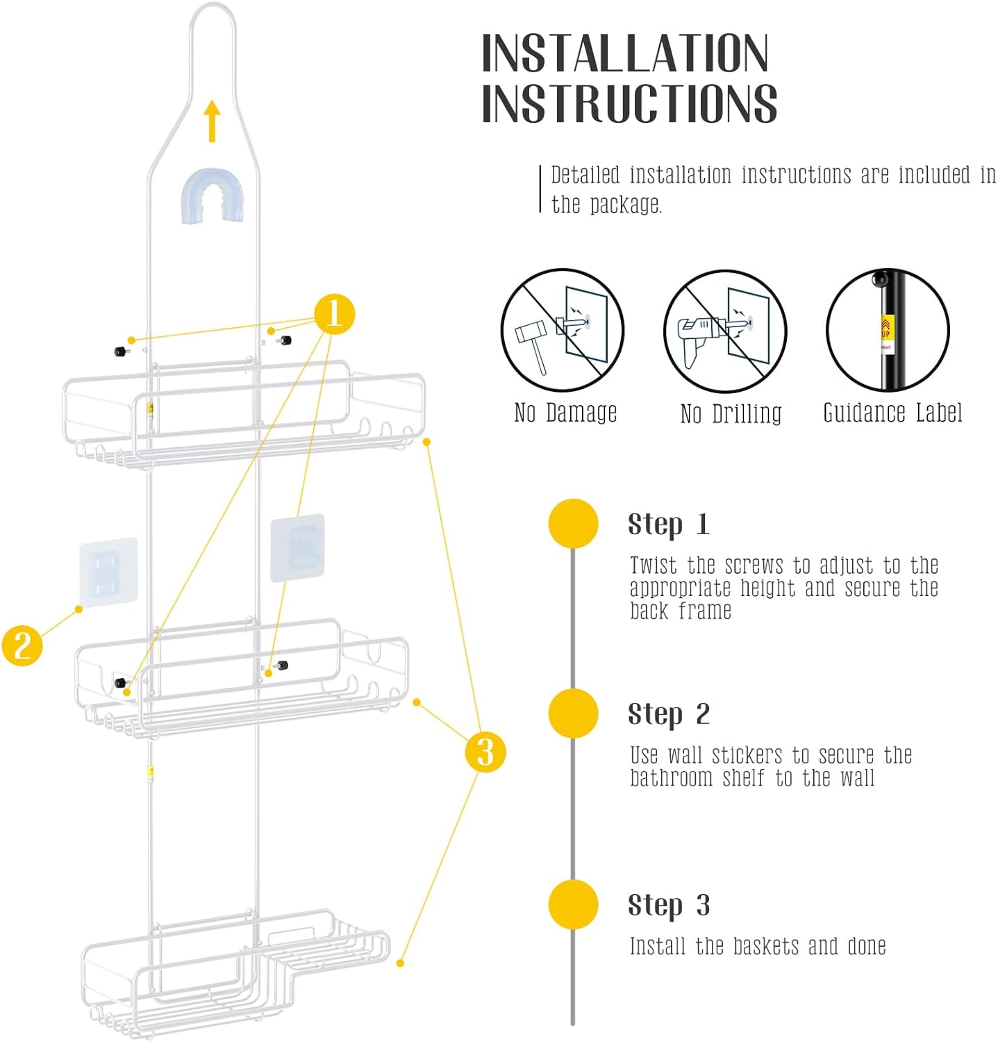 Skyapex Shower Caddy Hanging Organizer for Bathroom