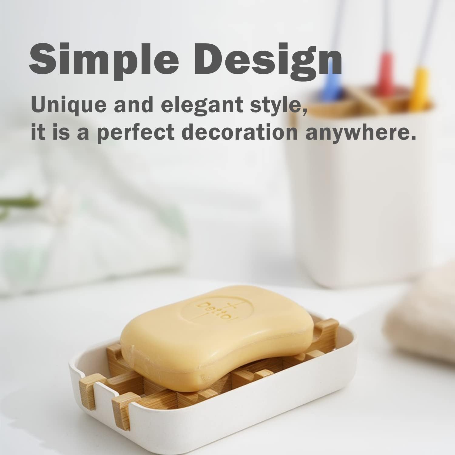 Bamboo Wood Soap Dish Holder