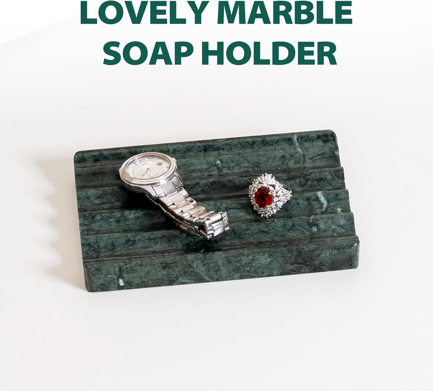 Marble Soap Dish Water Ripple Design