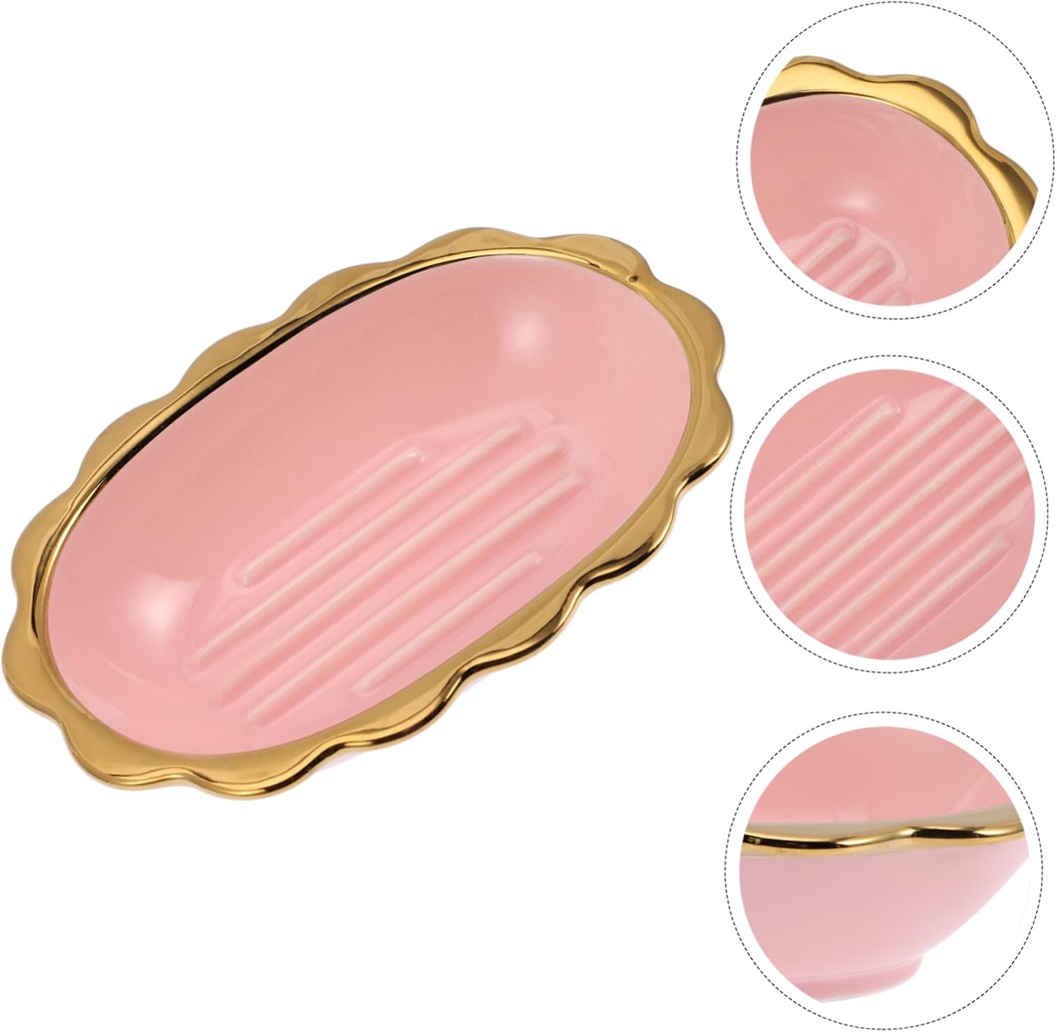 Garneck Ceramic Soap Dish compact multi-compartment stylish for home travel