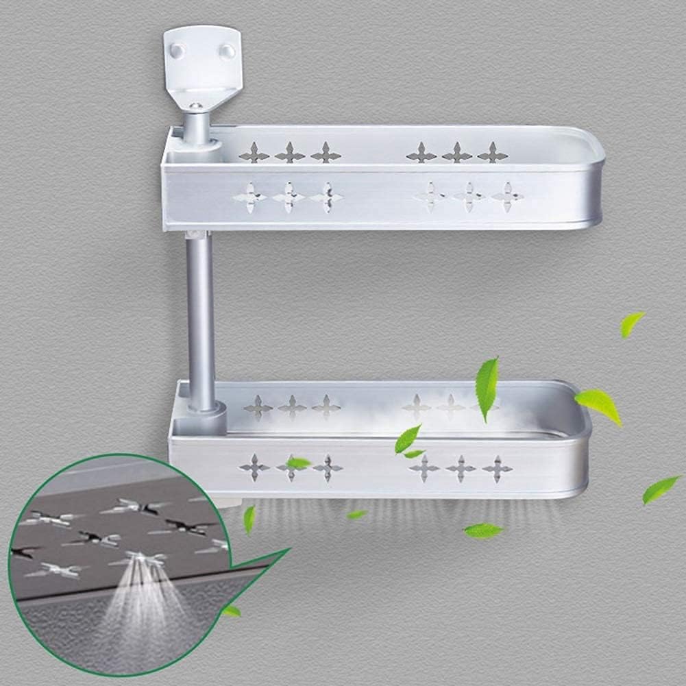 Durable Space-Aligned Organizer Aluminum Bath Shelf 4-Layer System