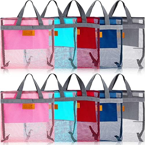 Tudomro 10 Piece Mesh Shower Caddy Tote Bag