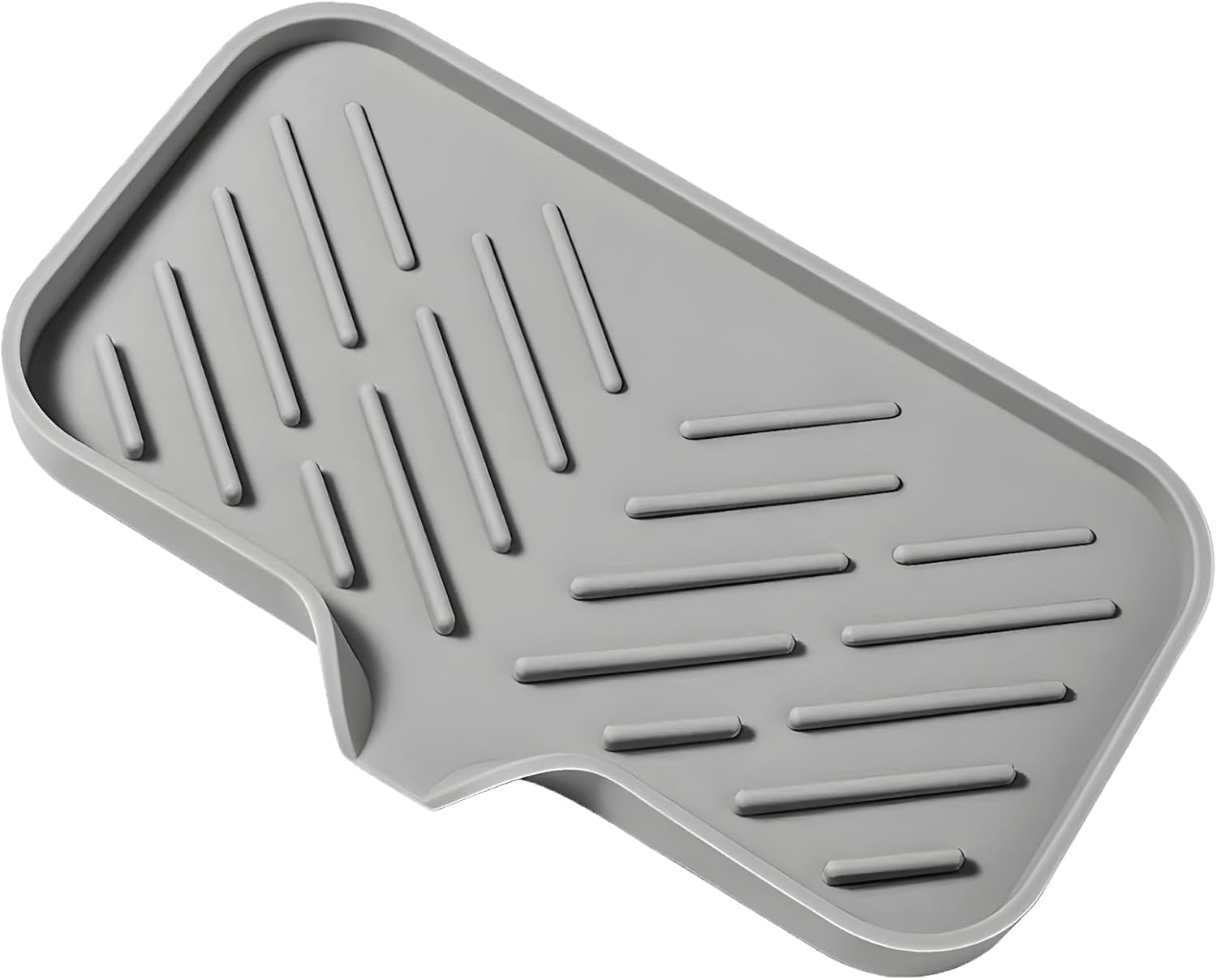 Durable Silicone Soap Dish with Drain Spout for Bathroom Sink