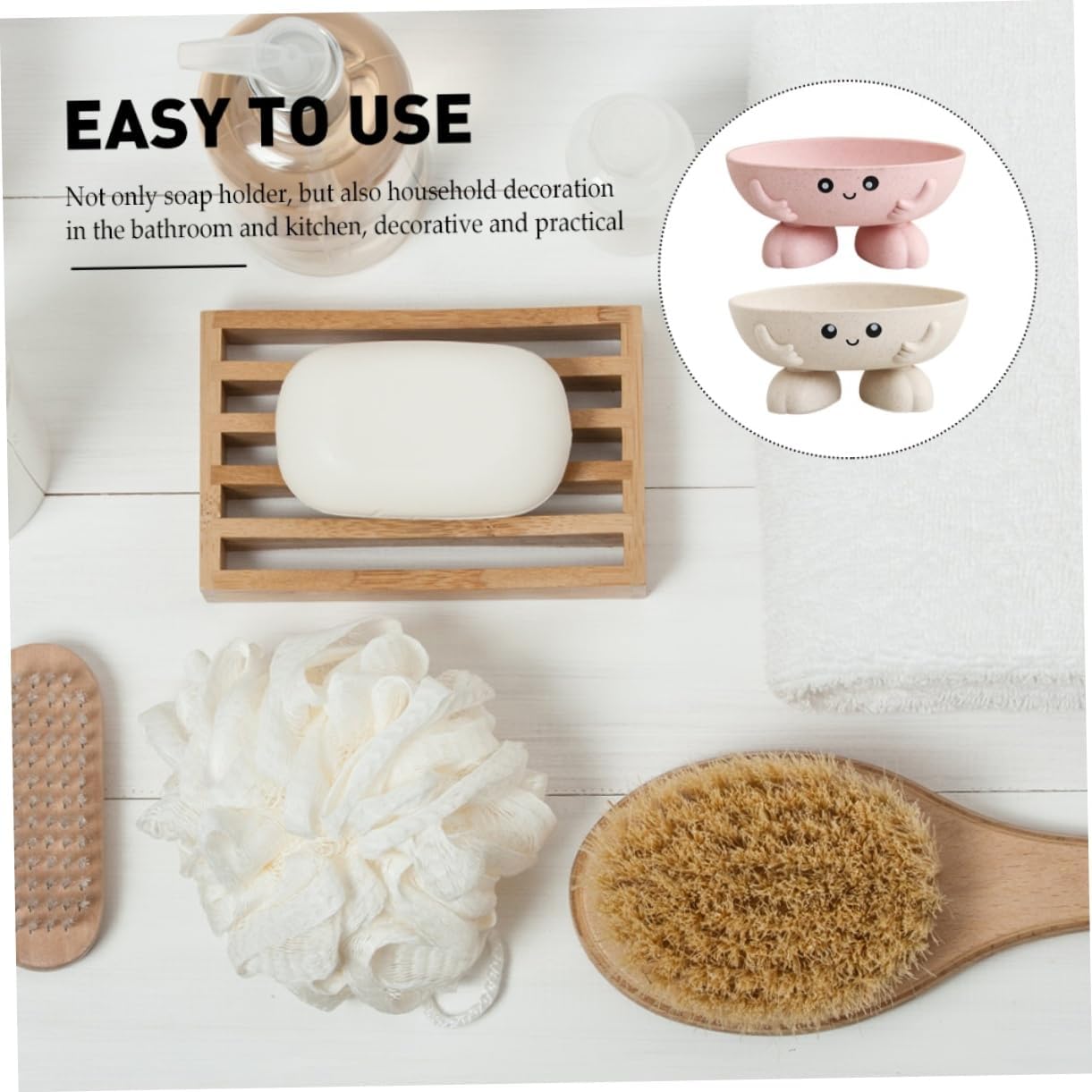 Luxshiny 2-Piece Cartoon Soap Holders