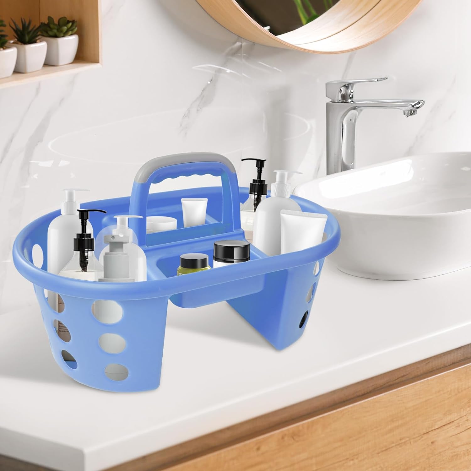 SimplyKleen 2-Piece Jumbo Shower Caddy with Handle