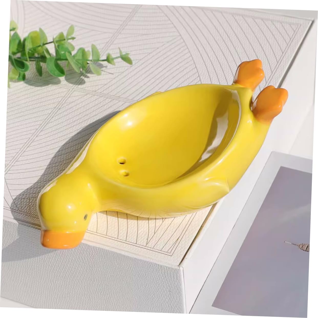 Healifty Ceramic Soap Holder Clean Kitchen Stylish Design Durable Functional