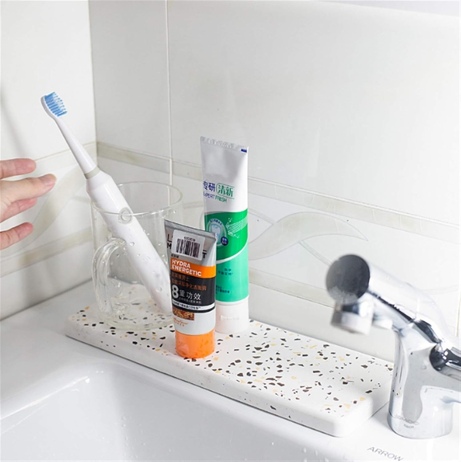 JUNMIN Diatomite Moisture Absorbent Bathroom Shelf Dish Creative Household Good