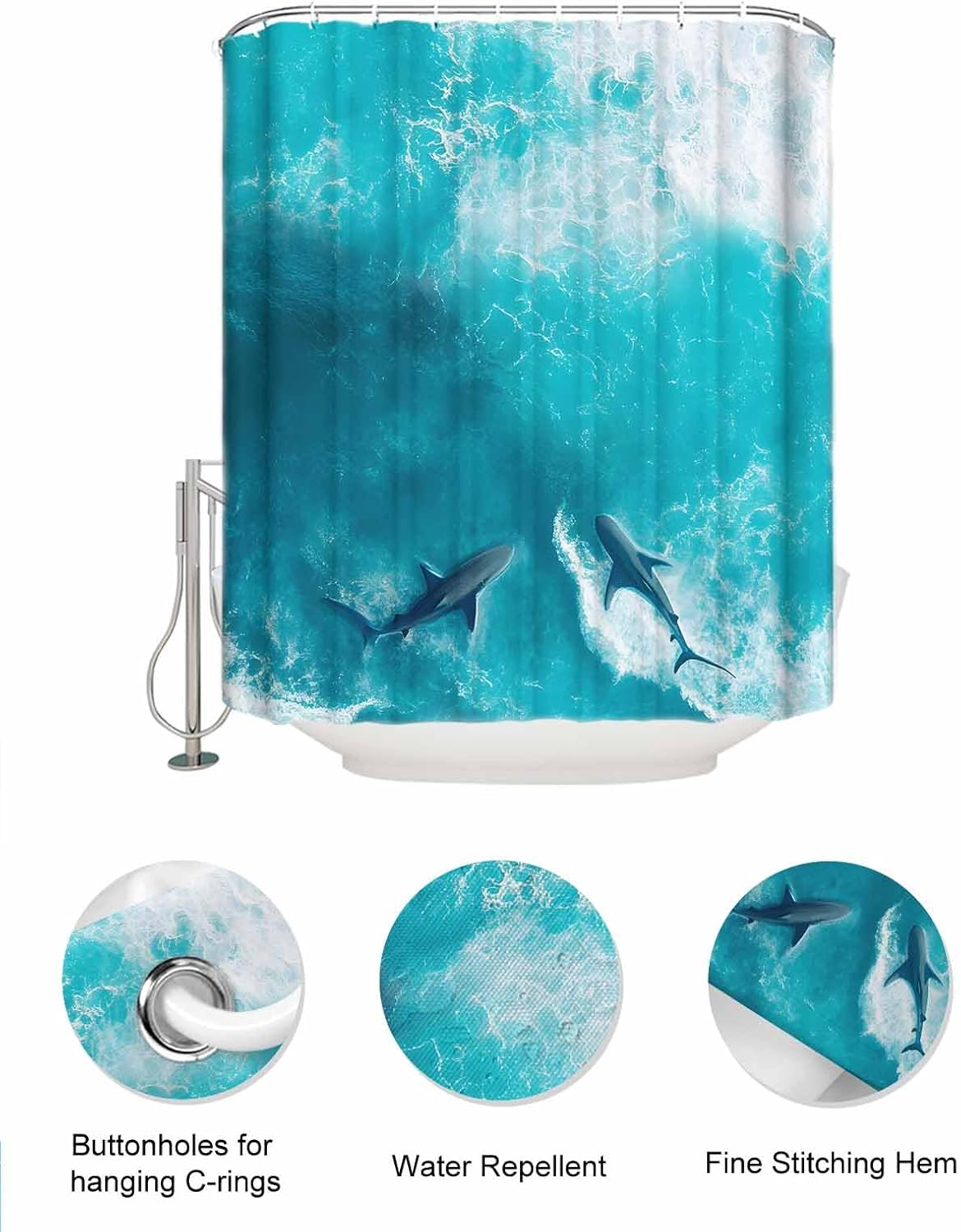 ZFUNCING Mesh Bath Organizer - Waterproof Stylish Durable