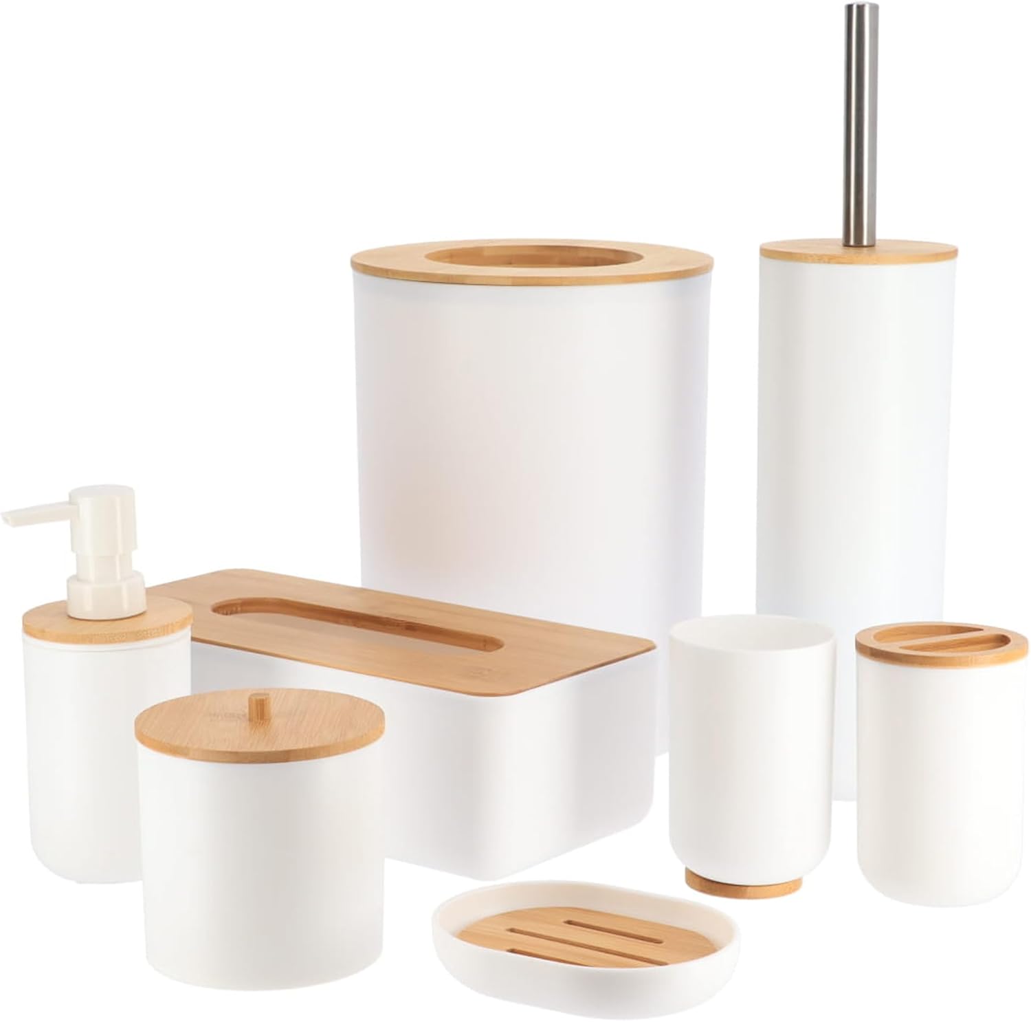 EVIDECO Premium White Bamboo Soap Dish for Efficient Organization in Your Bathroom