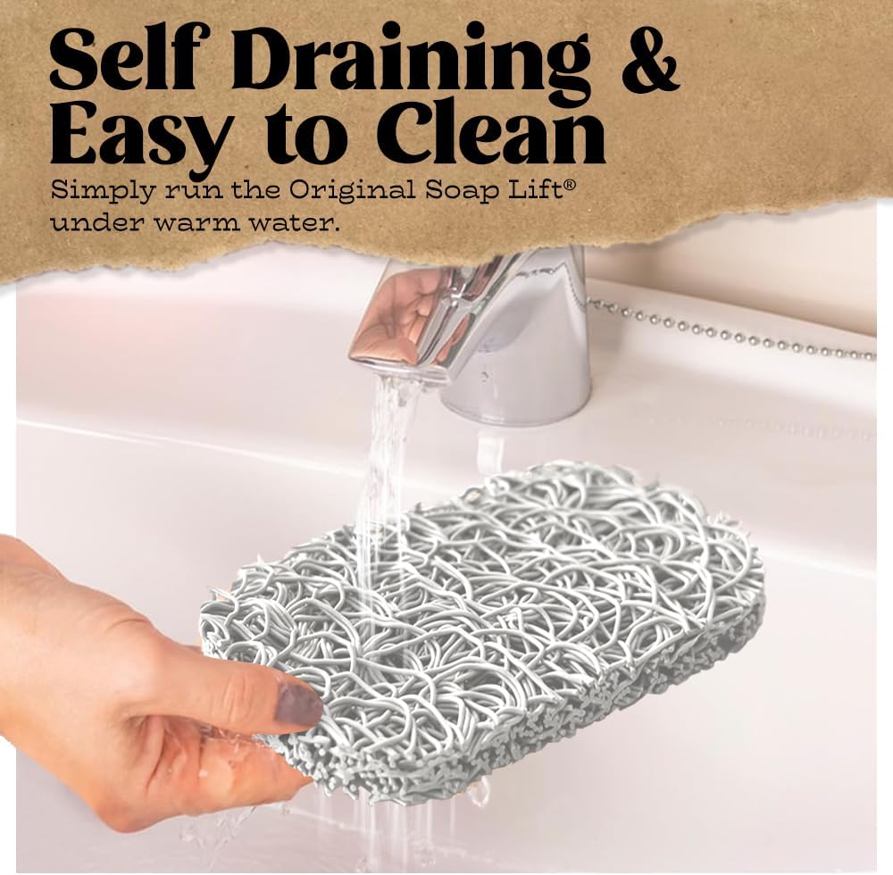 -flexible self-draining bar soap holder 2-pack