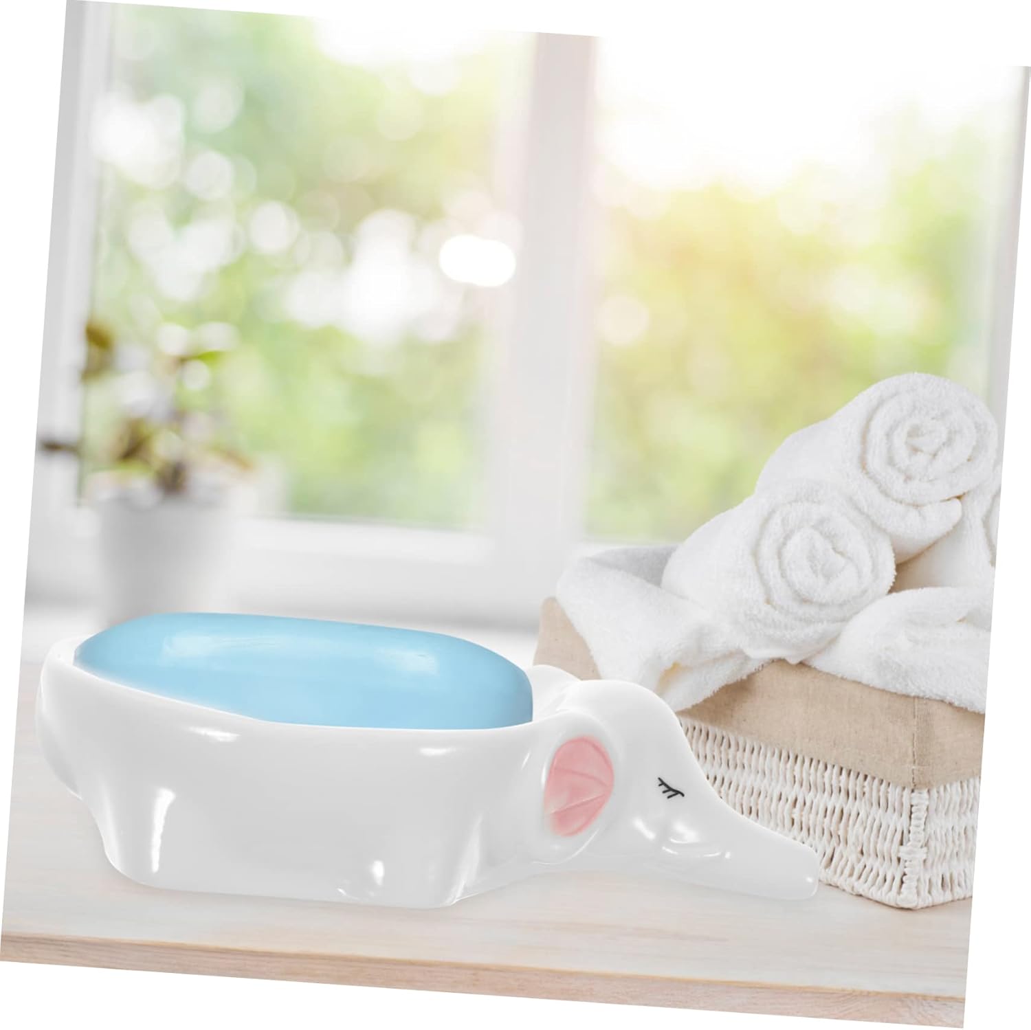 Elephant-Cutie Ceramic Soap Holder for the Bathroom