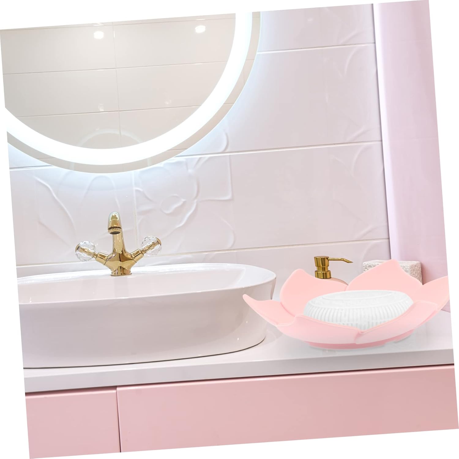 MAGICLULU Flower Shaped Silicone Soap Dish Holder