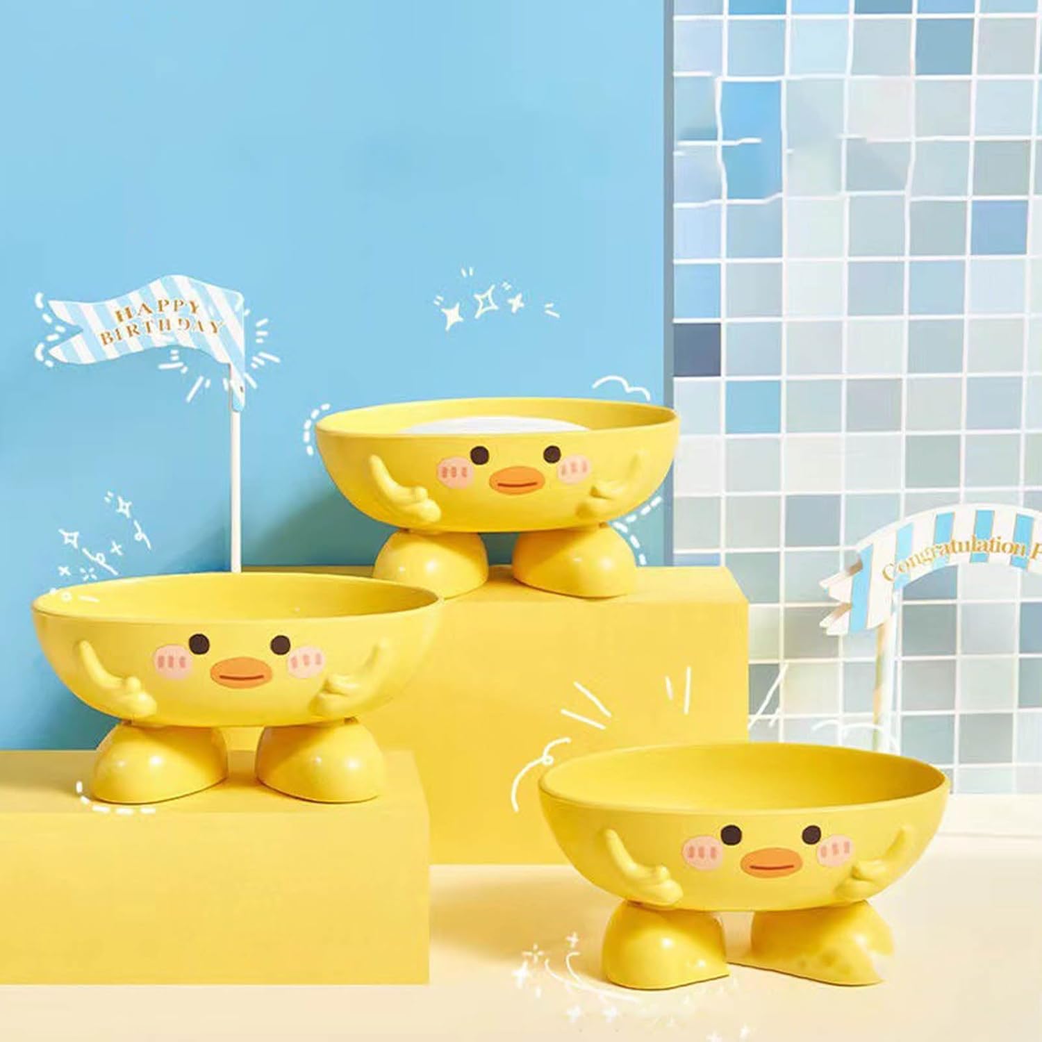 Gavigain Duck Soap Box for Kids Cute Fast-Drying Durable