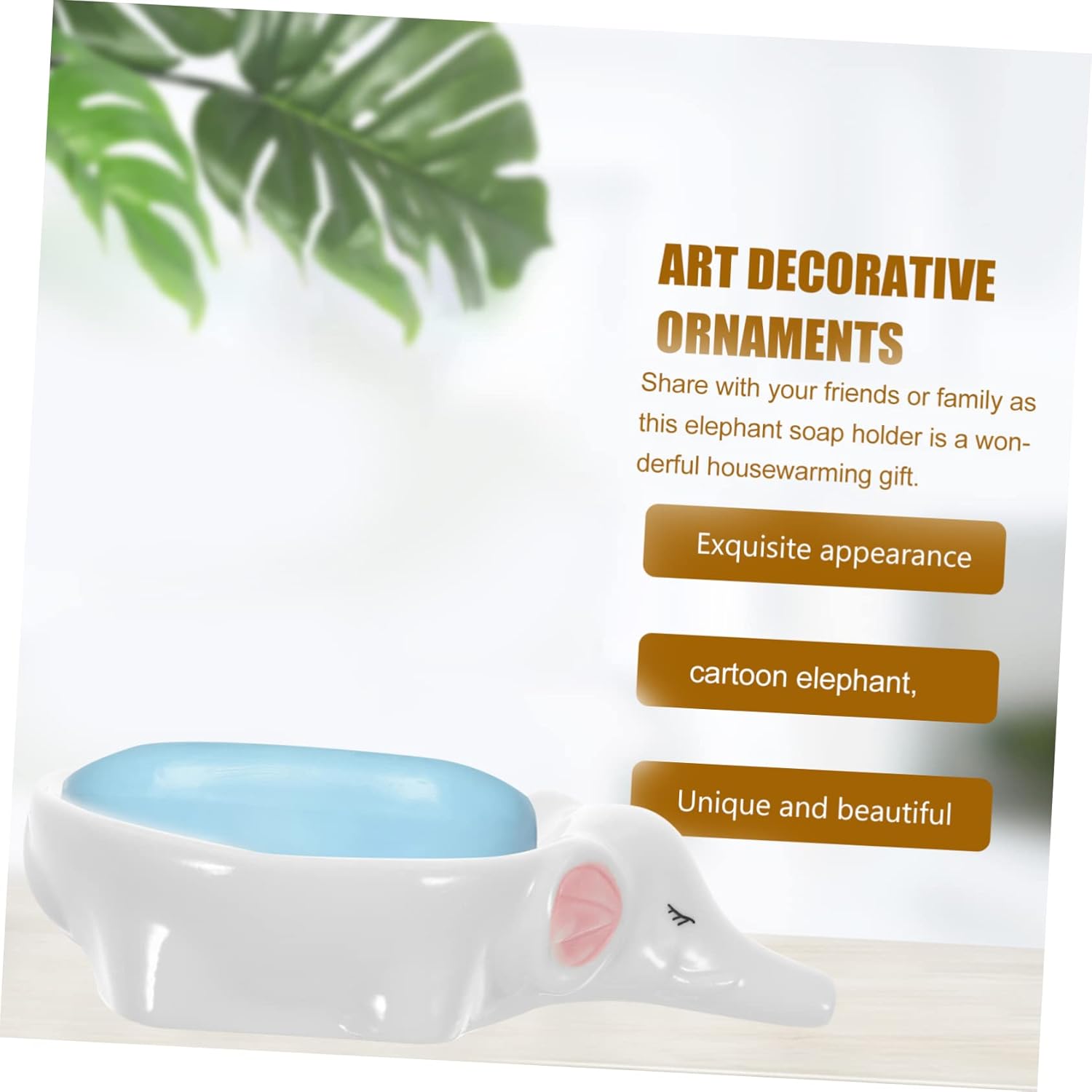 Adorable Ceramic Elephant Soap Dish