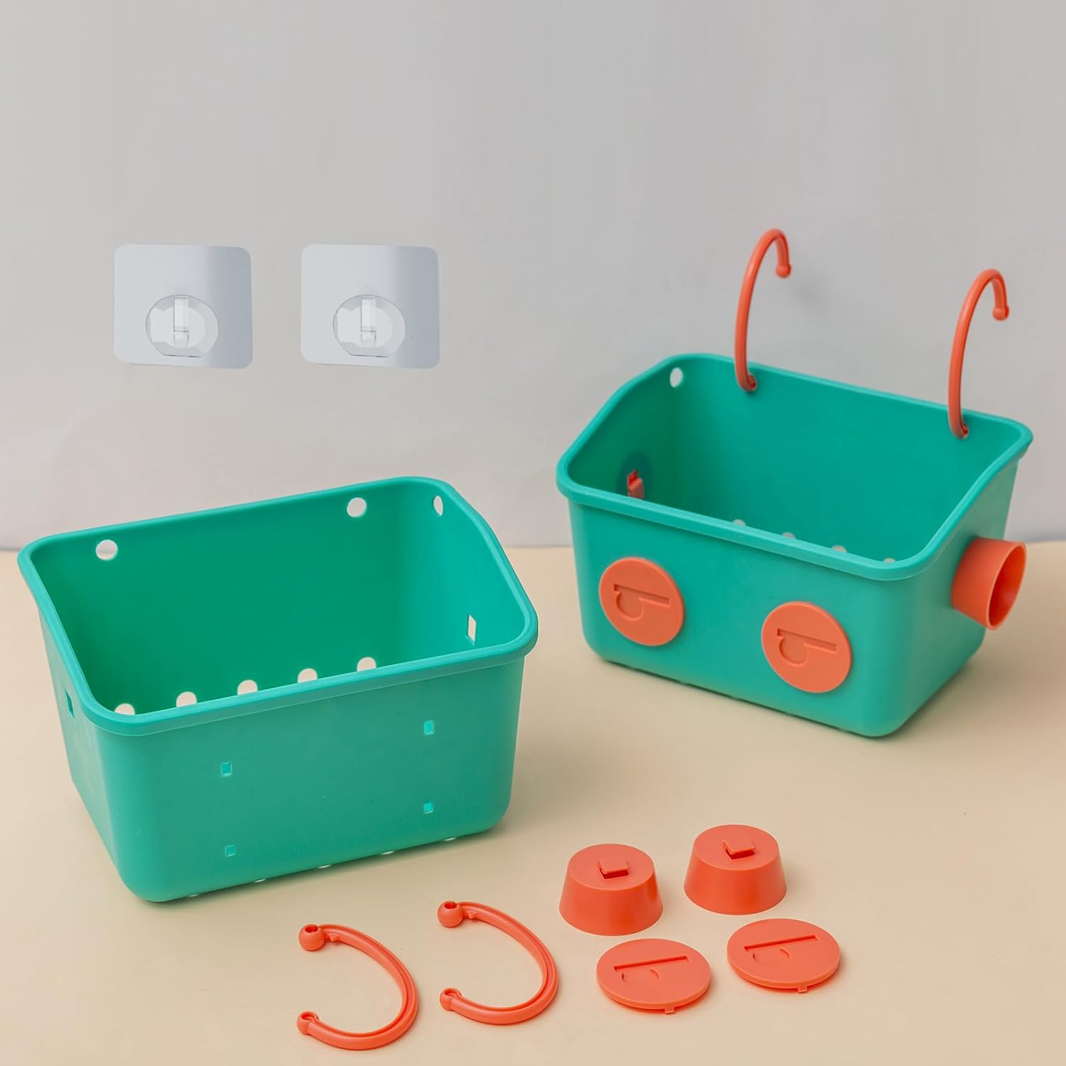 LUFOFOXBath Toy Storage Organizer Basket Detachable 3-Layer Kids Hanging Toy Caddy