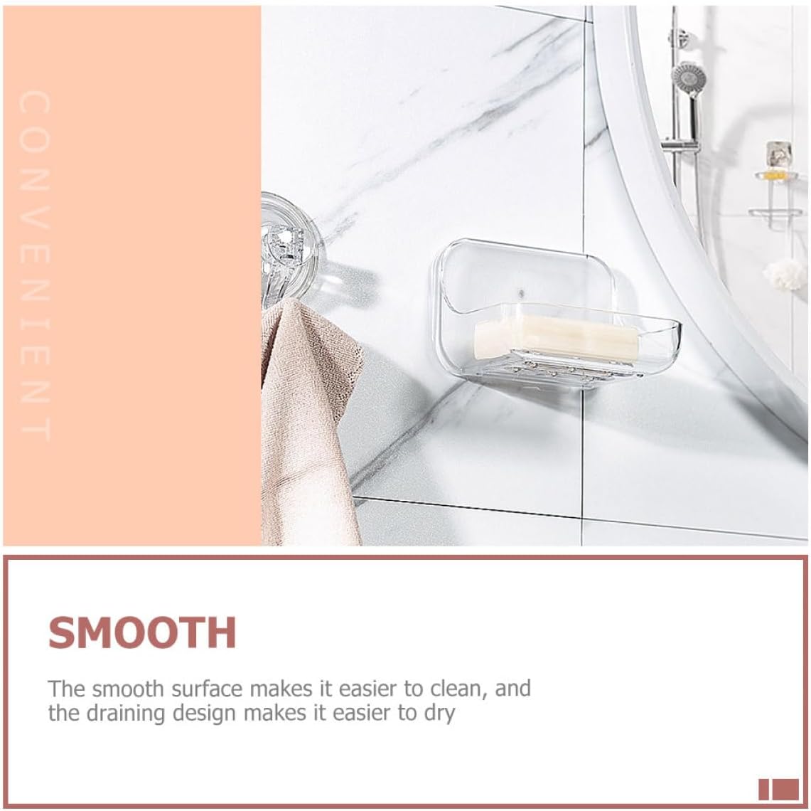 Victorasky Acrylic Wall-Mounted Bathroom Soap Dish