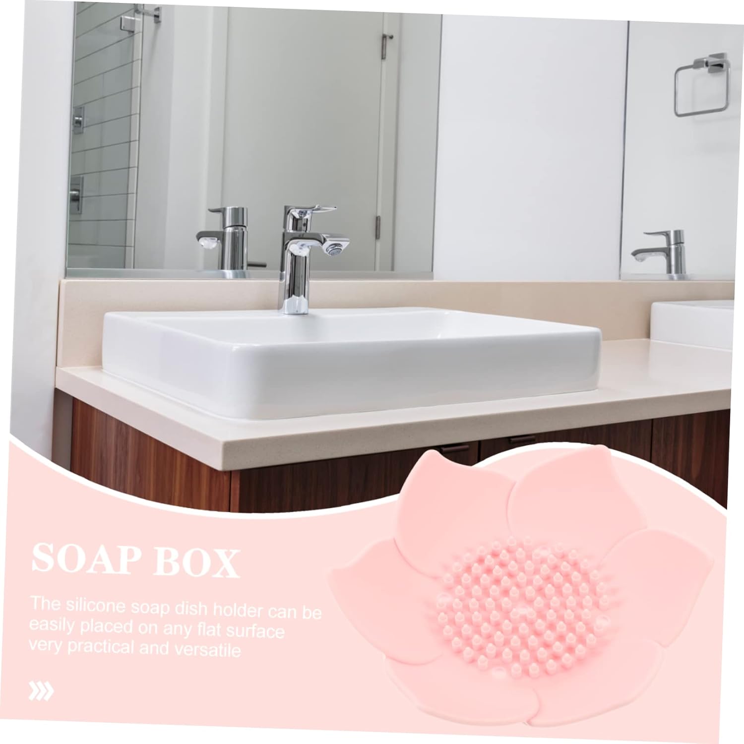 Floral Soap Dish - Self-Draining Bathroom Organizer