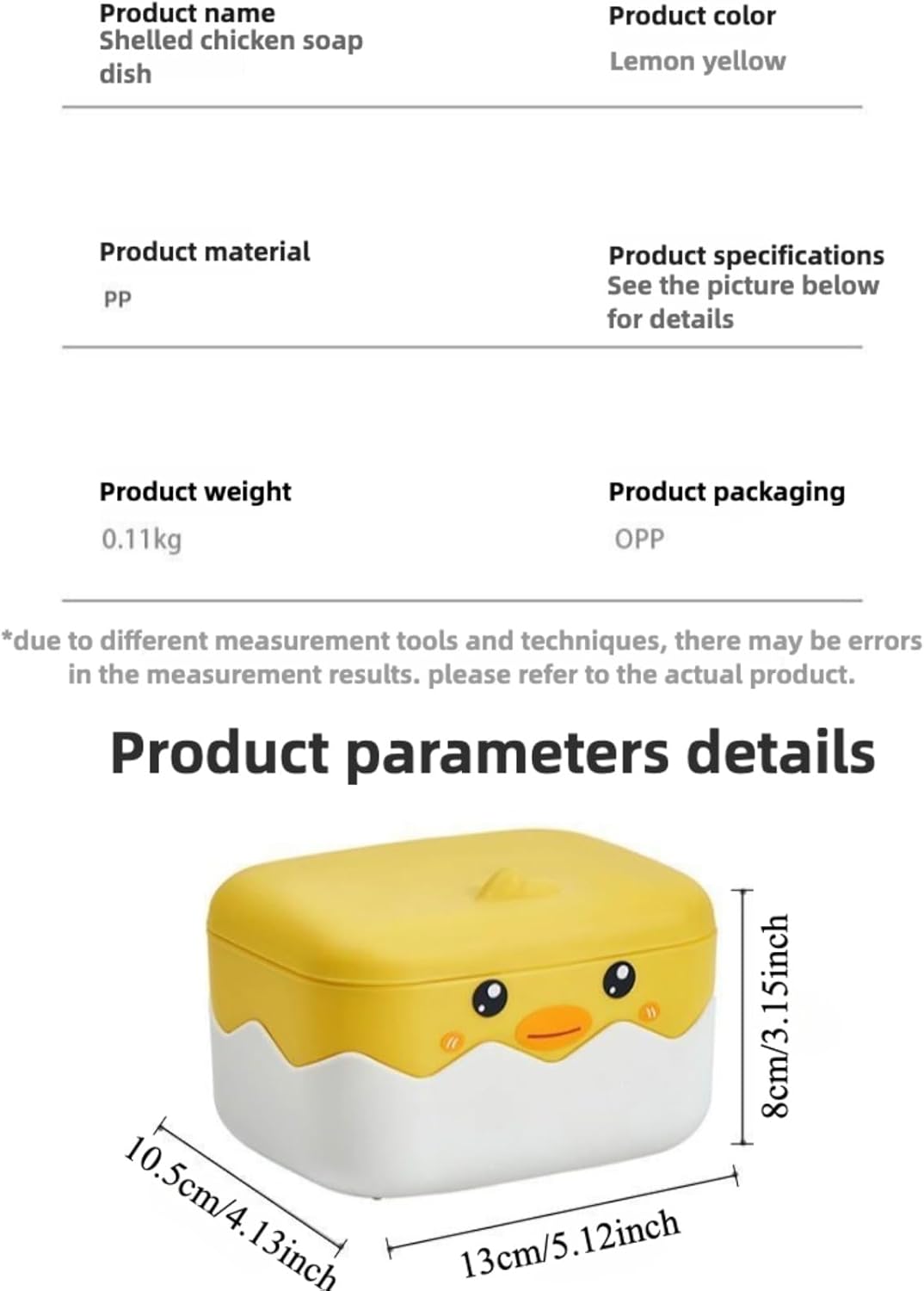 Adorable Travel HomeSoap Holder Cartoon Duck Design