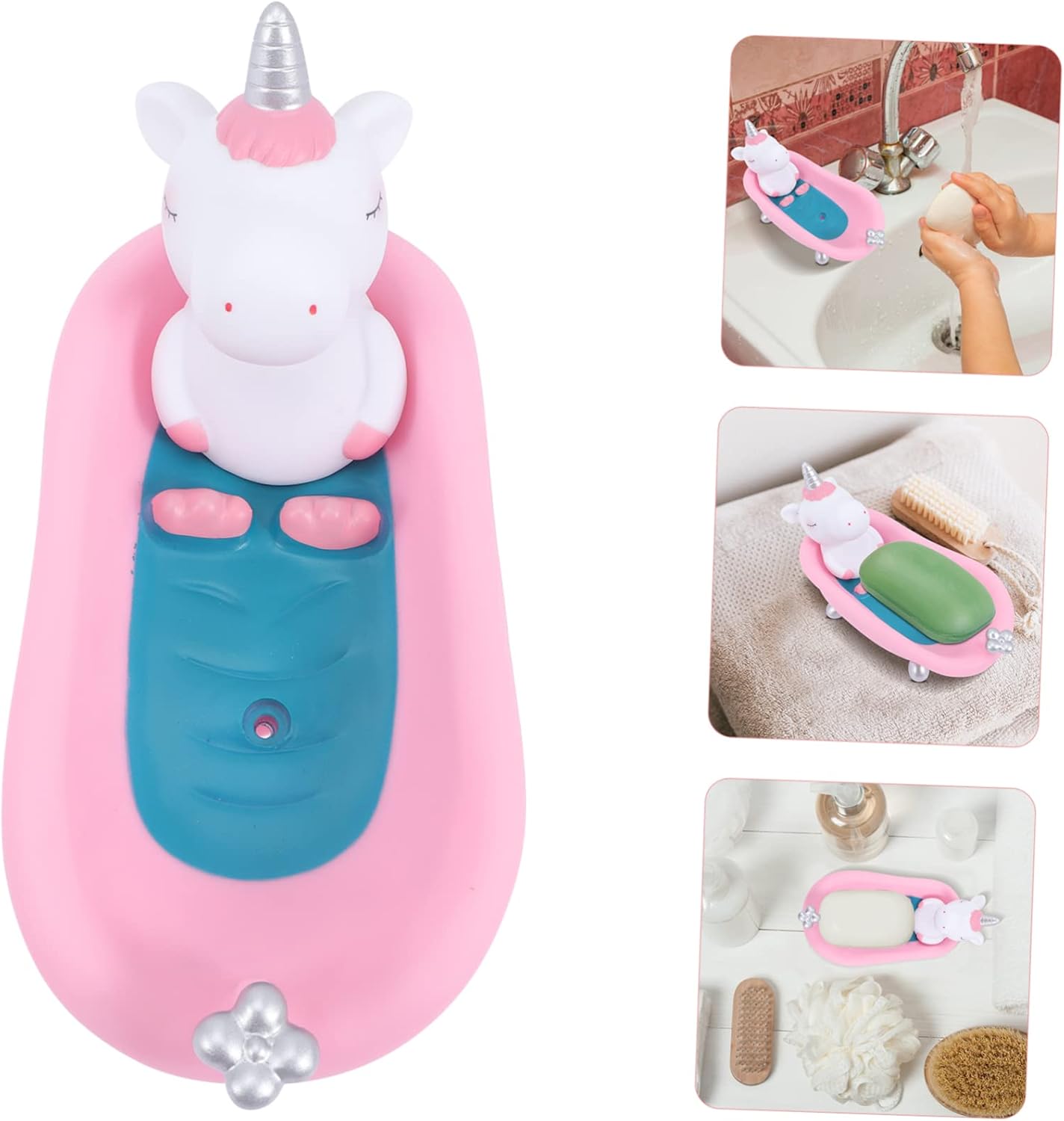 Cartoon Unicorn Soap Dish Holder for Bathroom