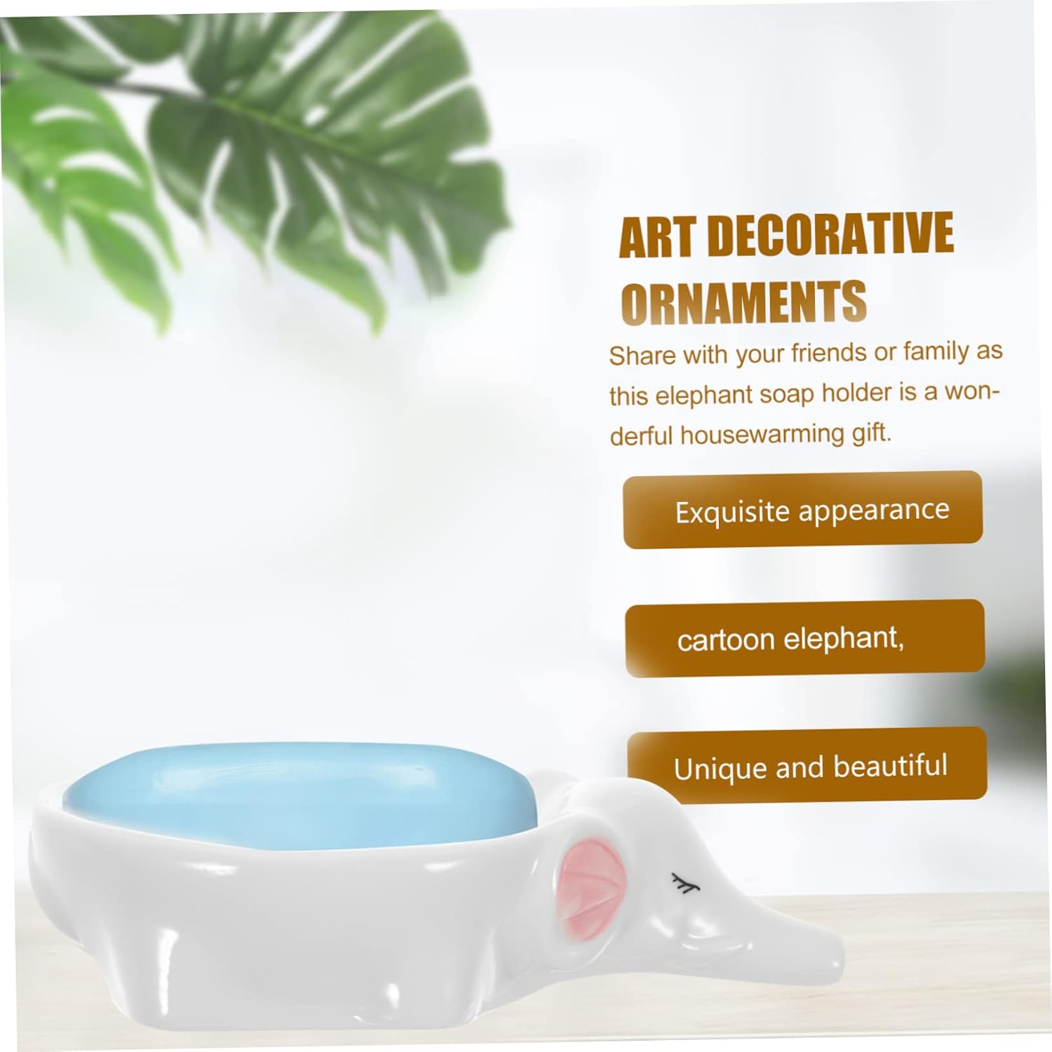 Cartoon Elephant Self-Draining Soap Dish