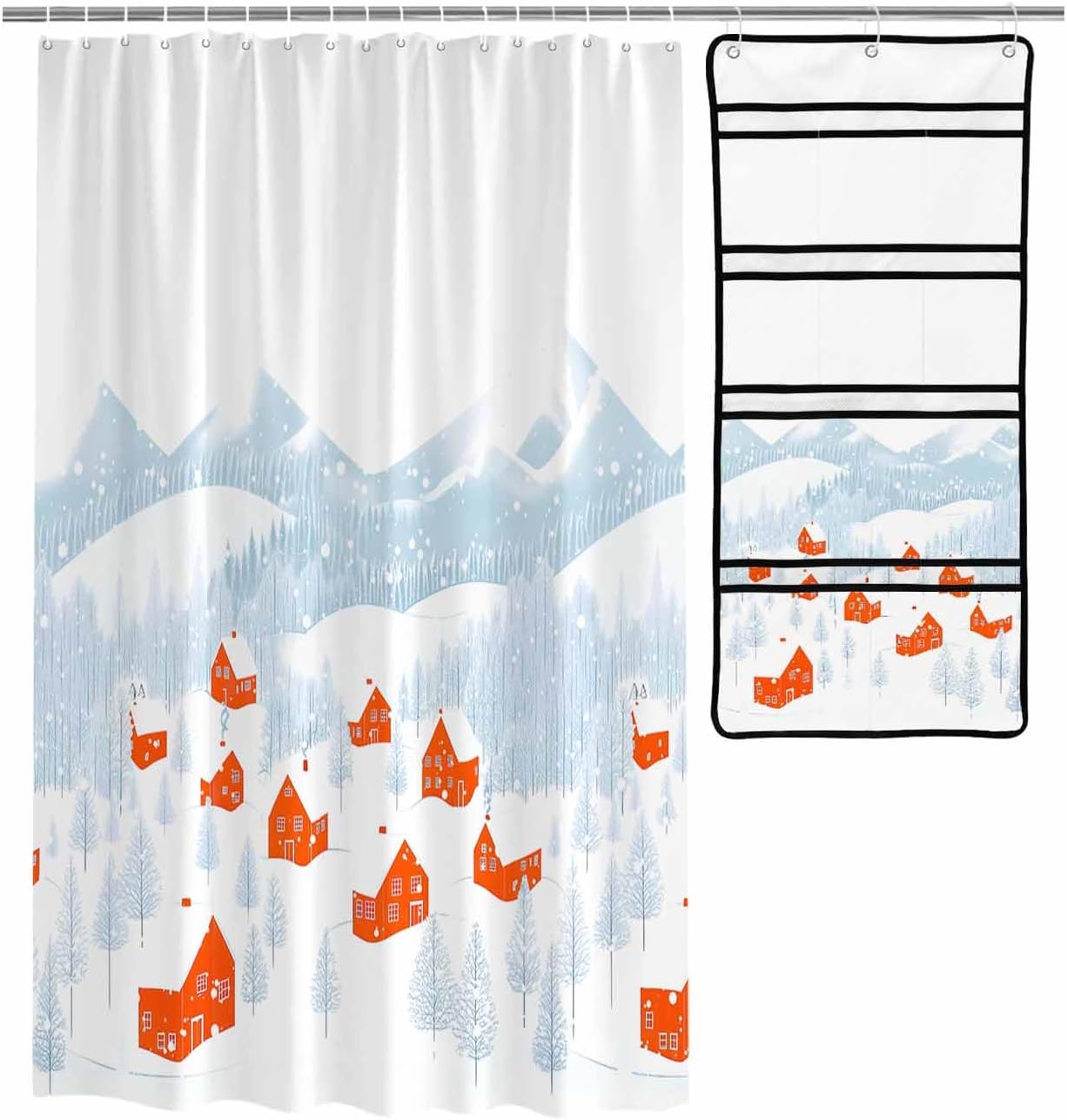 ZFUNCING Mesh Shower Organizer Set