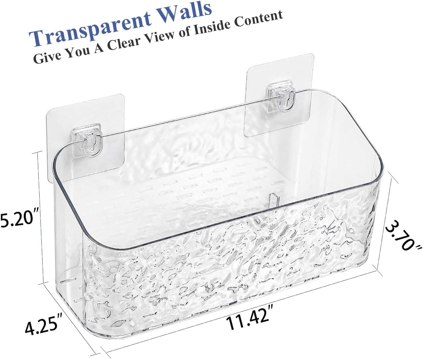Eunion Adhesive Shower Caddy - Durable Organizer for Bath Bathtub