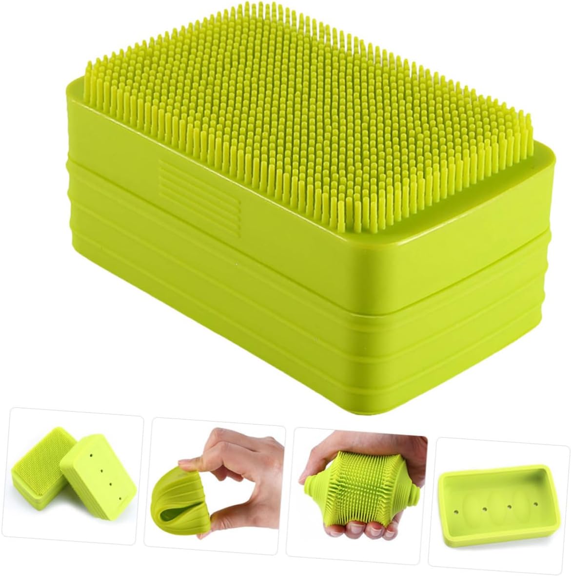 Large Bar Soap Container with Silicone Exfoliating Brush