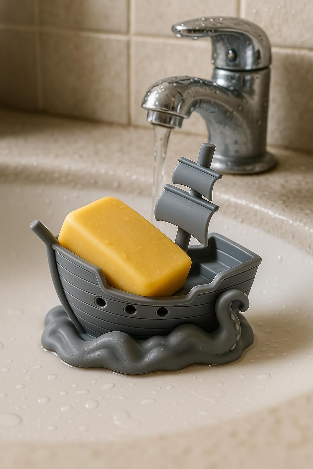 Sinking Pirate Ship Soap Dish