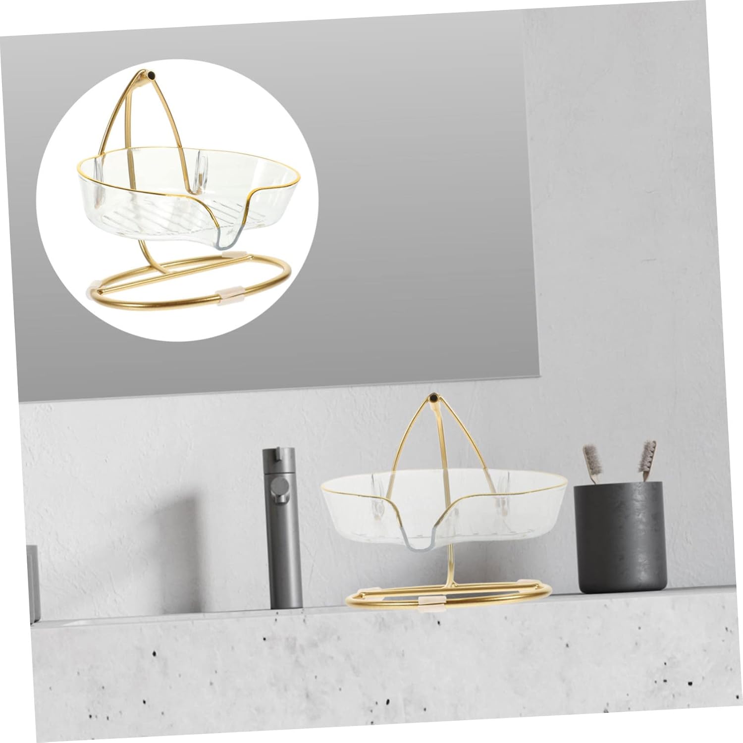 Eco-Friendly Bathroom Counter Organizer Self-Draining Easy to Clean Durable Aesthetic