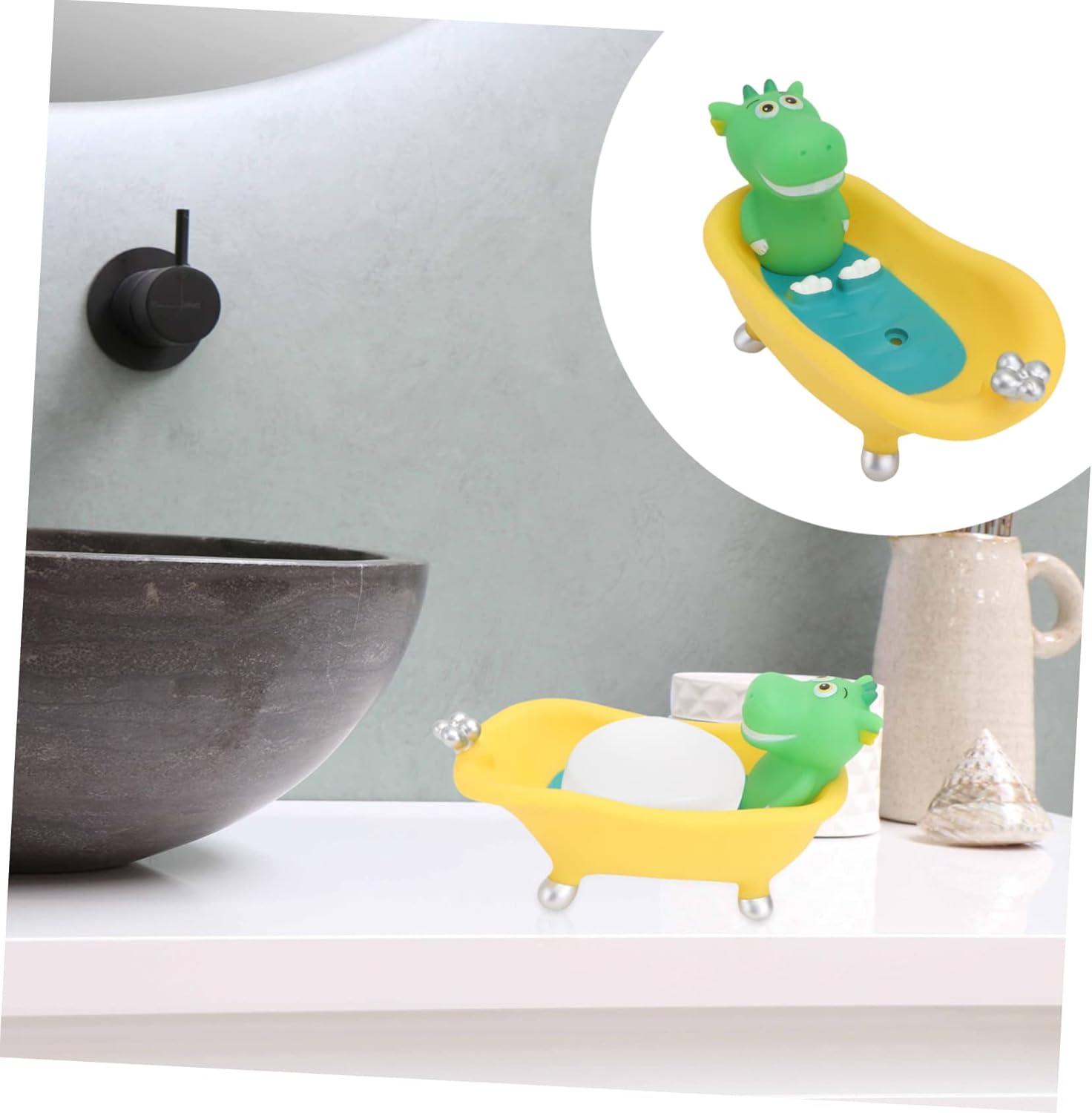 ABOOFAN Dinosaur Bath Soap Holder