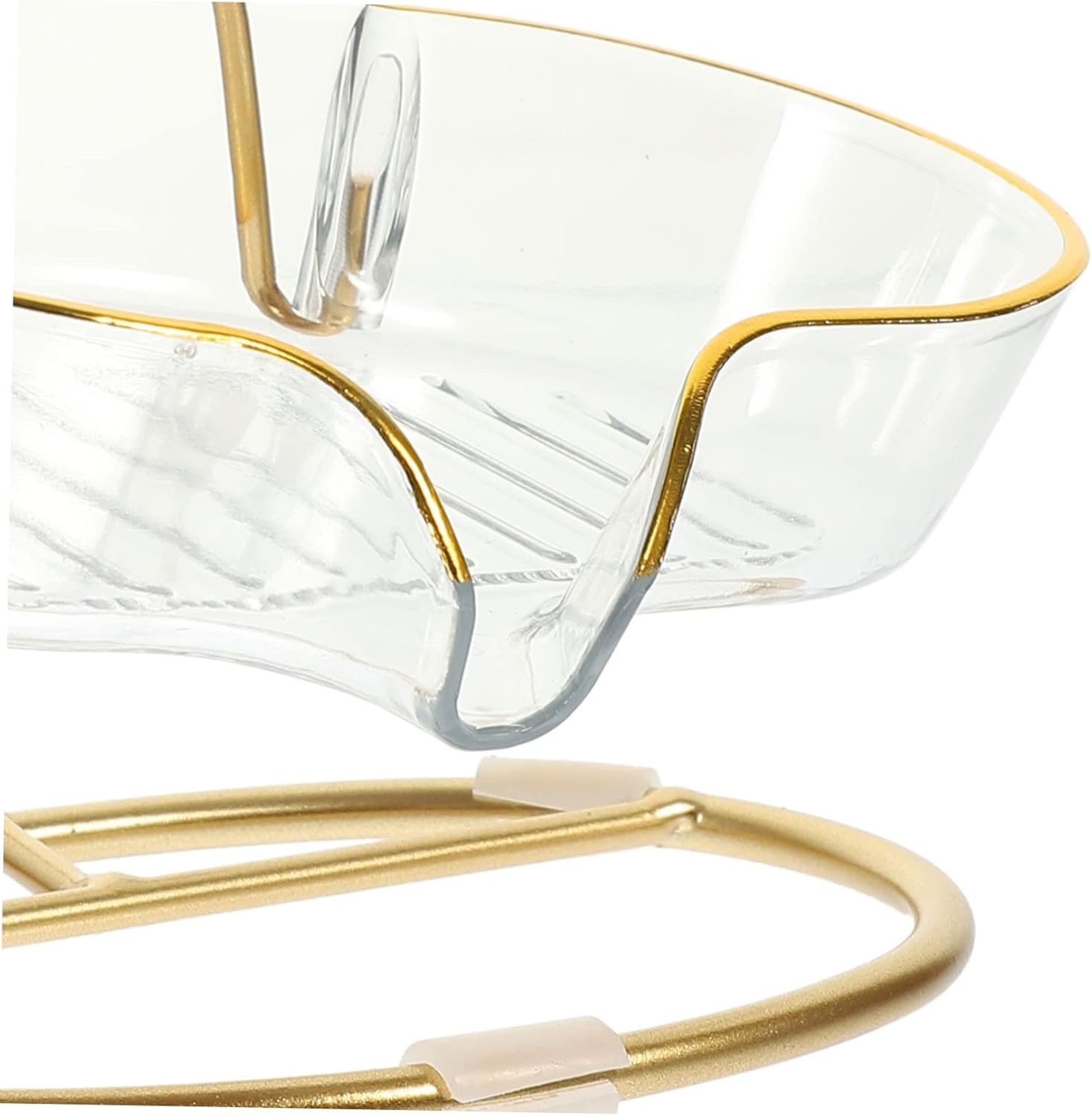 Magiclulu Transparent Dish with Iron Rack Decorative Organizer