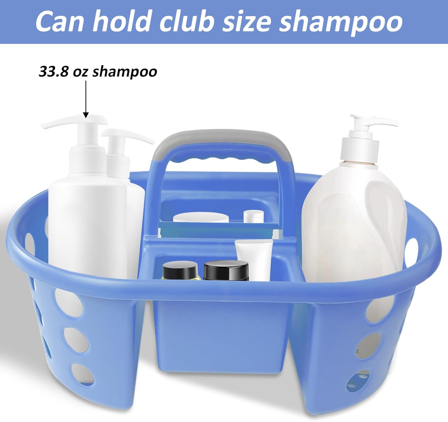 SimplyKleen 2-Piece Jumbo Shower Caddy with Handle
