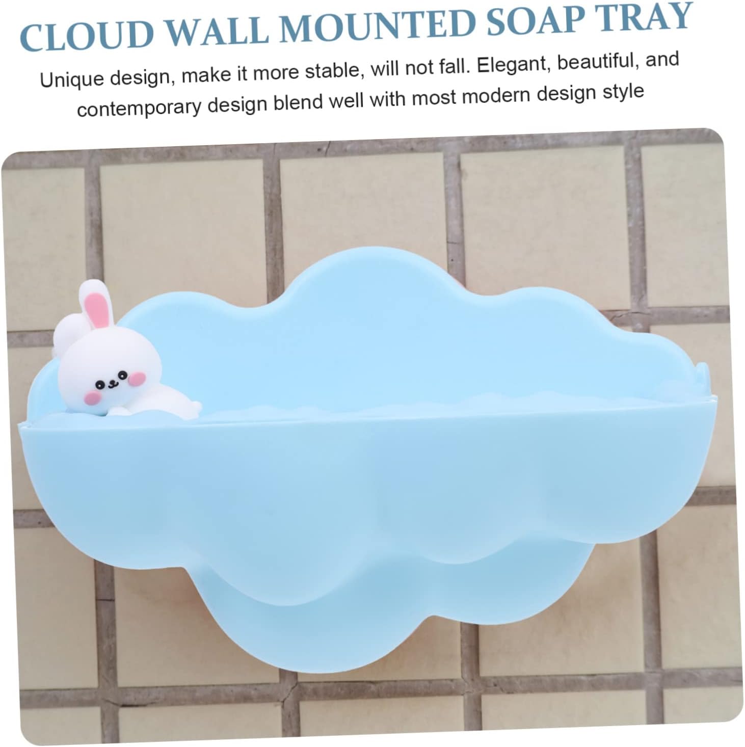 Modern Wall-Mounted Soap Holder No Drilling Easy to Clean - Bathroom Kitchen